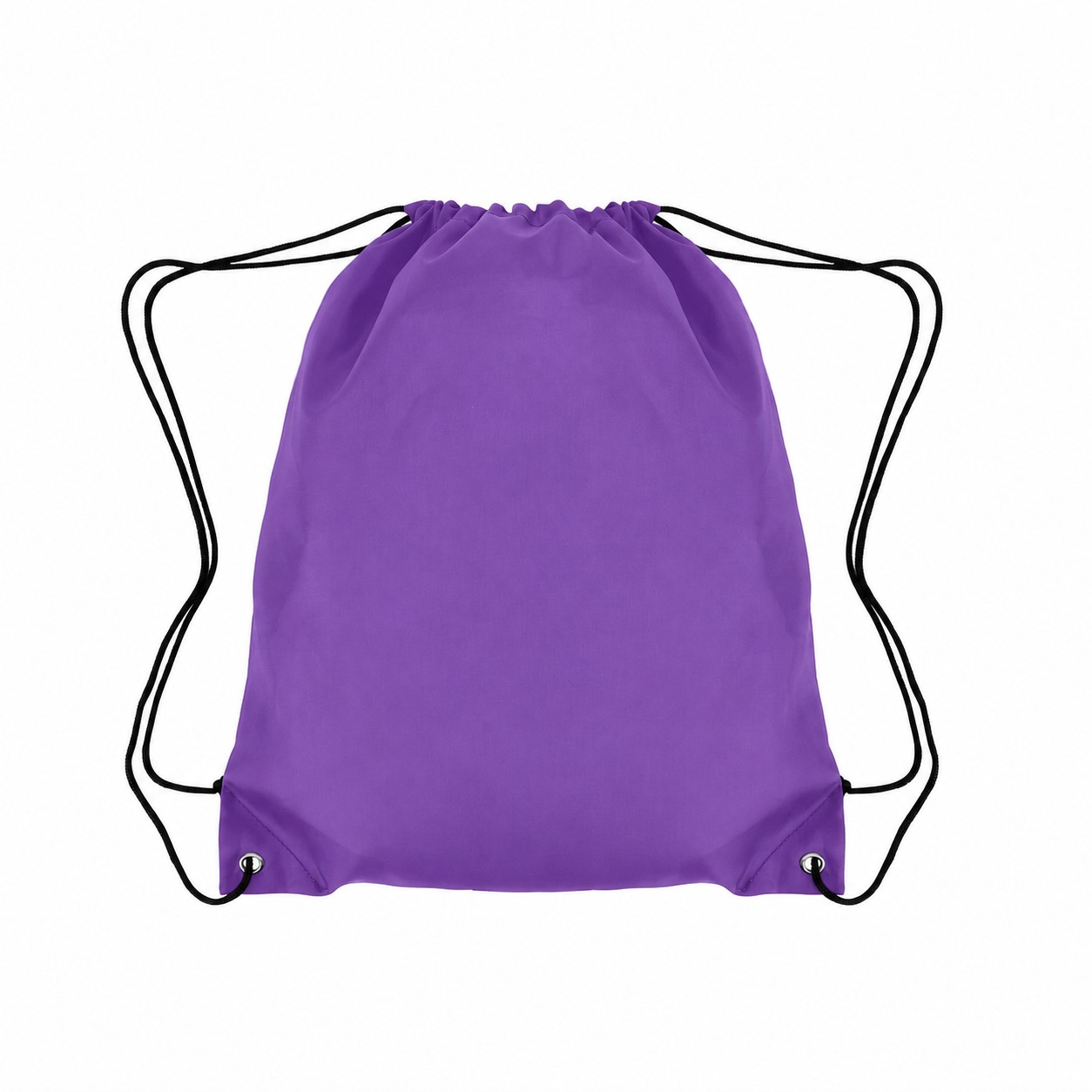 Drawcord Closure 210D Polyester Drawstring Bag — Purple