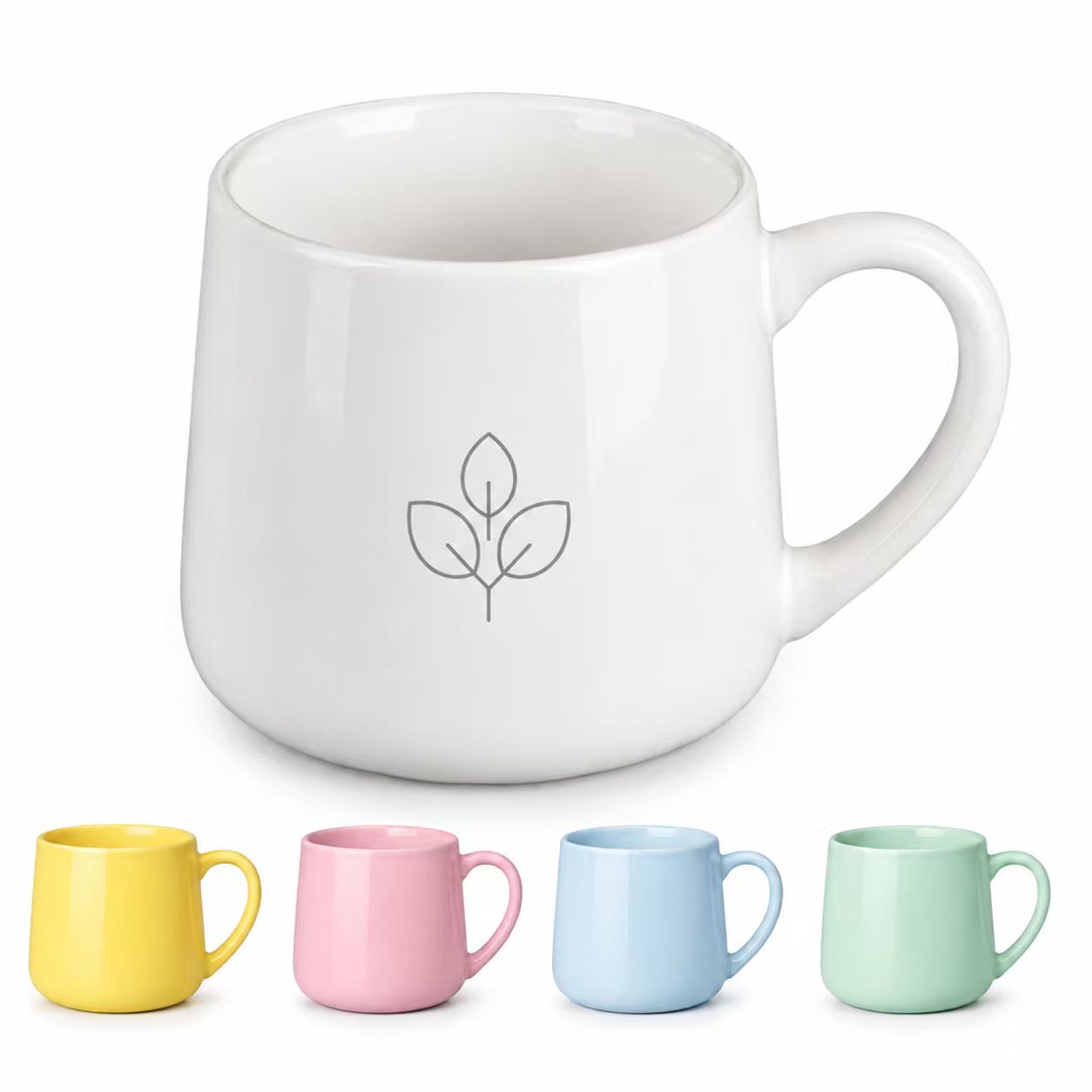 Curved Profile 15 Oz Ceramic Mug