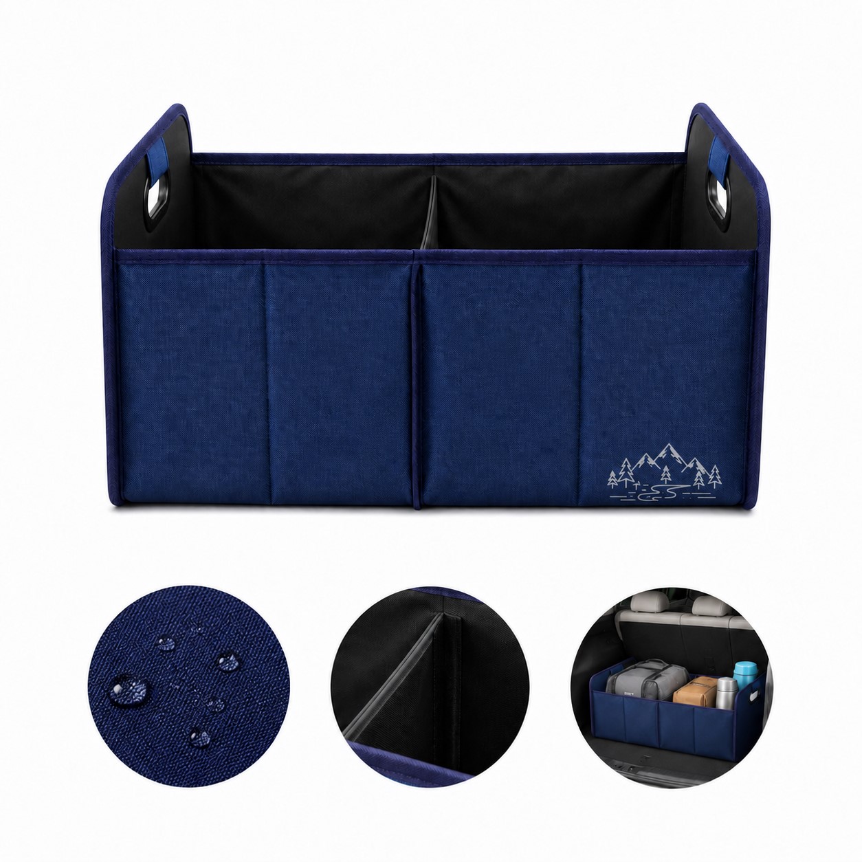 Foldable Oxford Car Storage Box With Handles