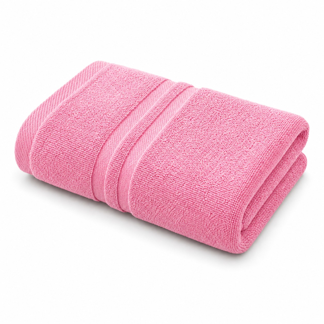 Cotton Bath Towel Set — Pink