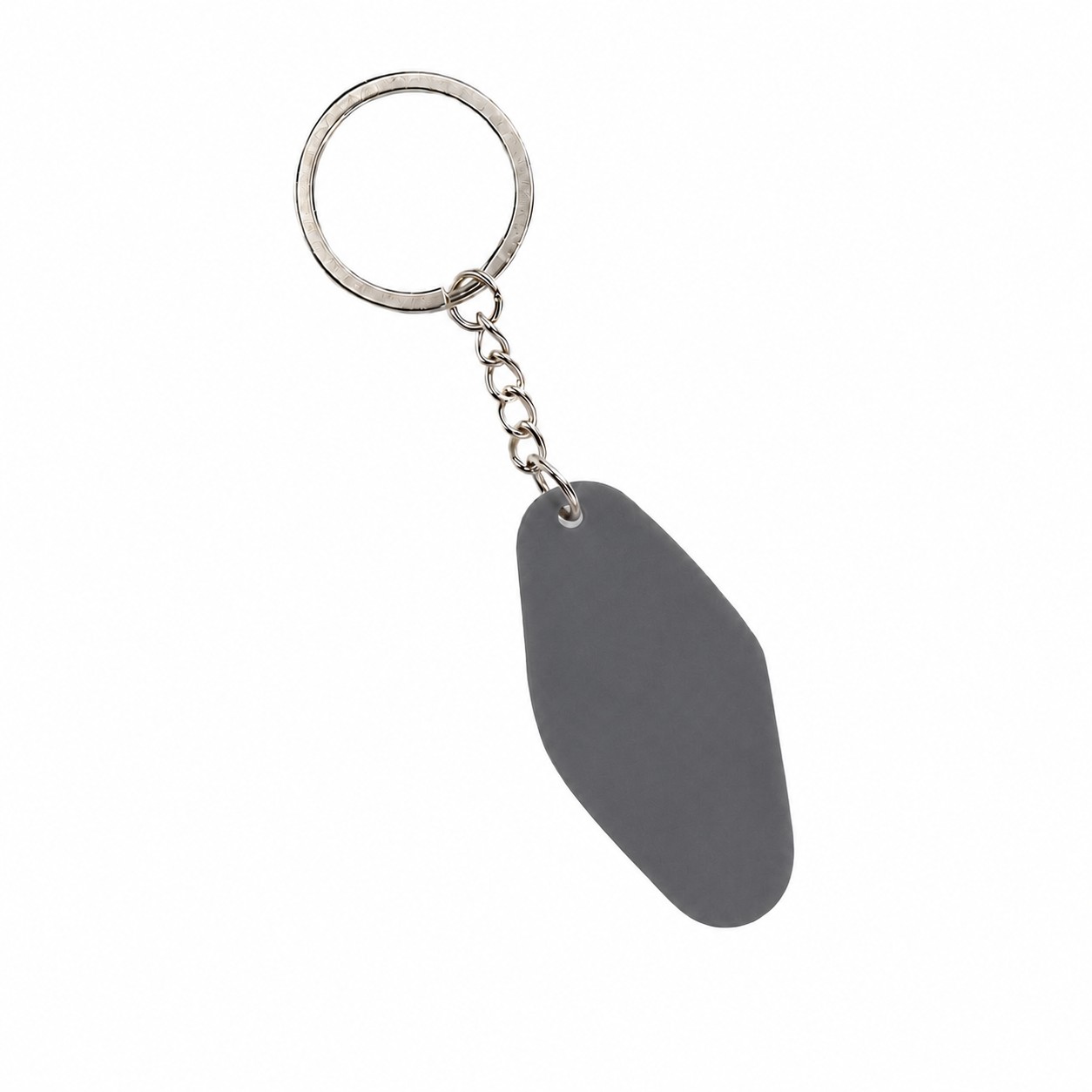 Acrylic Key Tag With Hardware — Pewter Gray