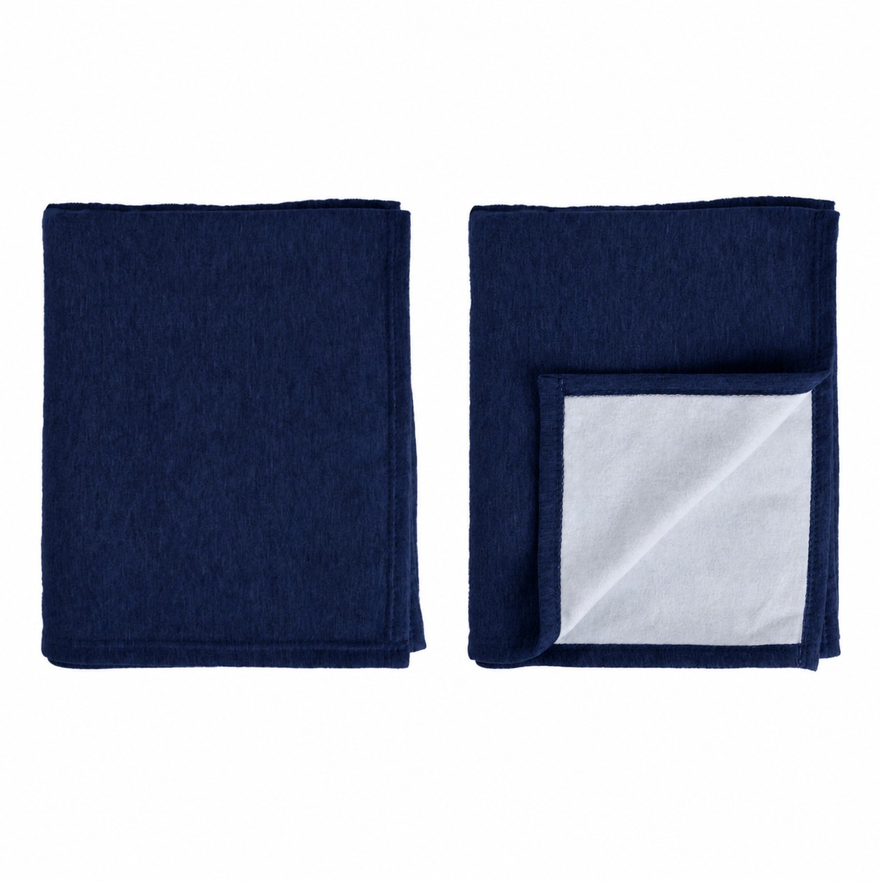 290GSM Sweatshirt Fleece Throw Blanket — Navy Blue