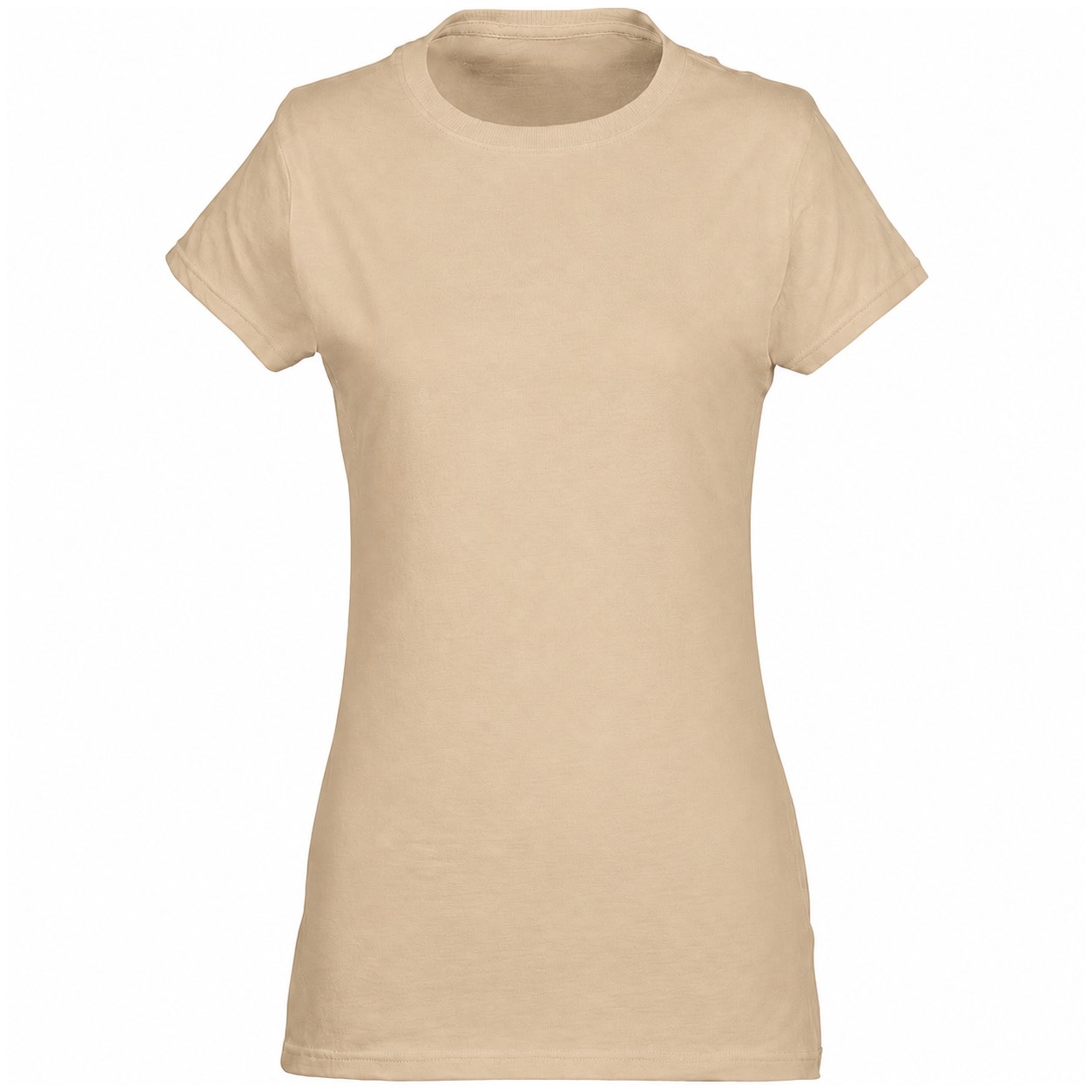 Ladies' Ringspun Cotton T-Shirt — Tan Beige