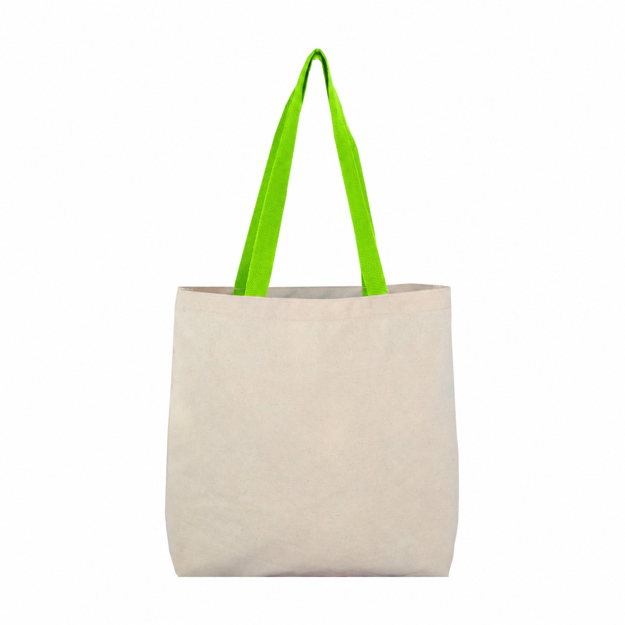 Cotton Color Tote Bag — Lime Green