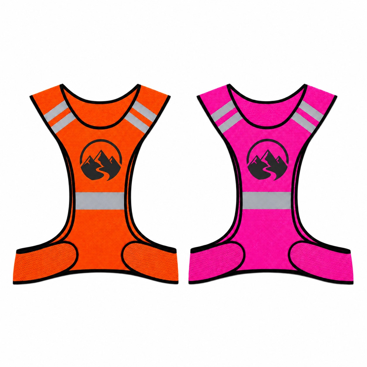 Wide Reflective Polyester Mesh Running Vest
