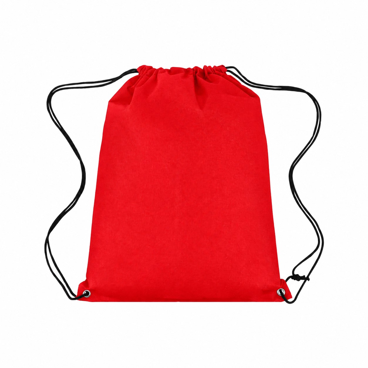 80GSM Non-Woven Metal Grommets Drawstring Bag — Red