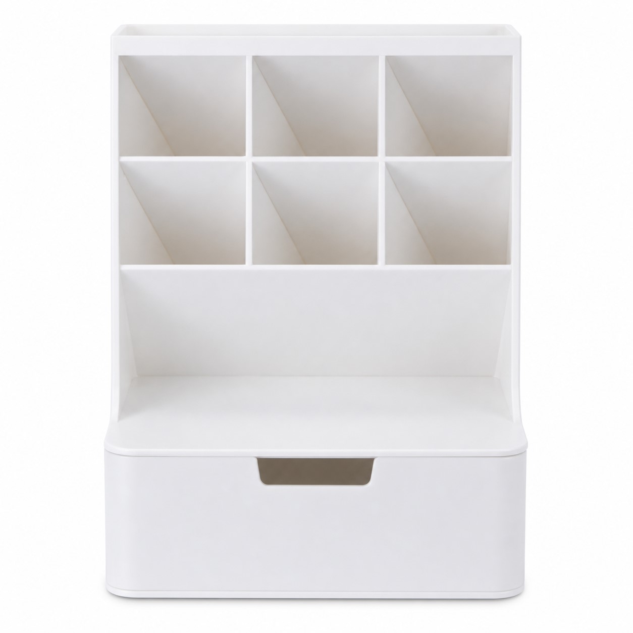 Tiered ABS Desktop Organizer With Drawer — view 2