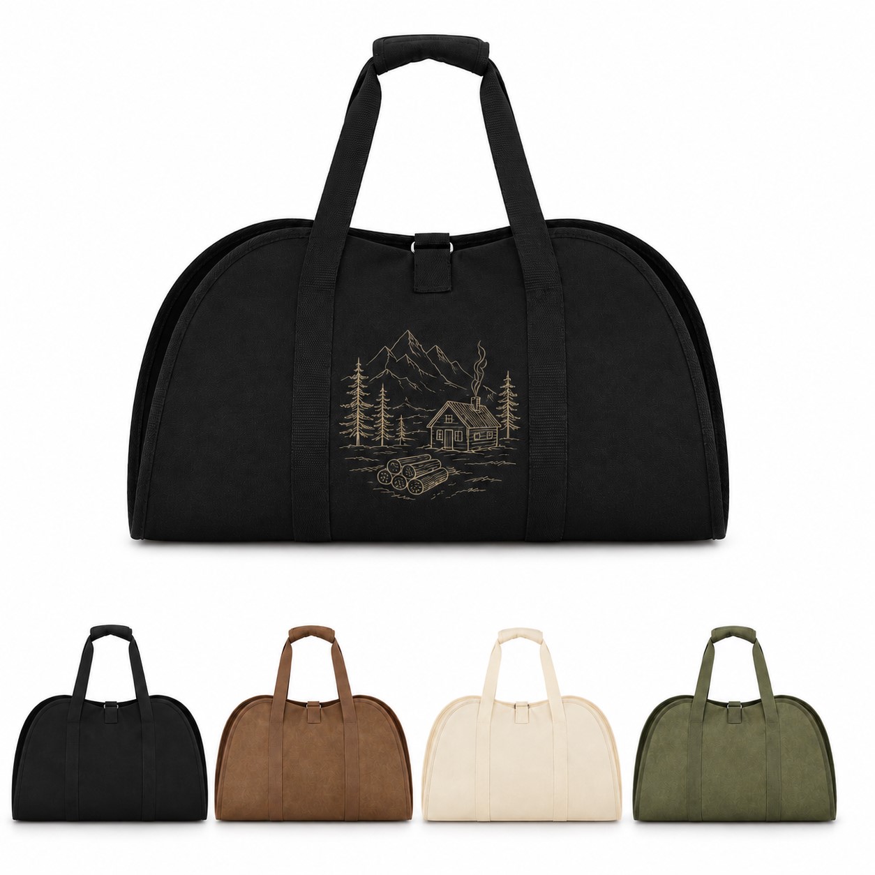 Foldable Polyester Firewood Carrier With Nylon Straps