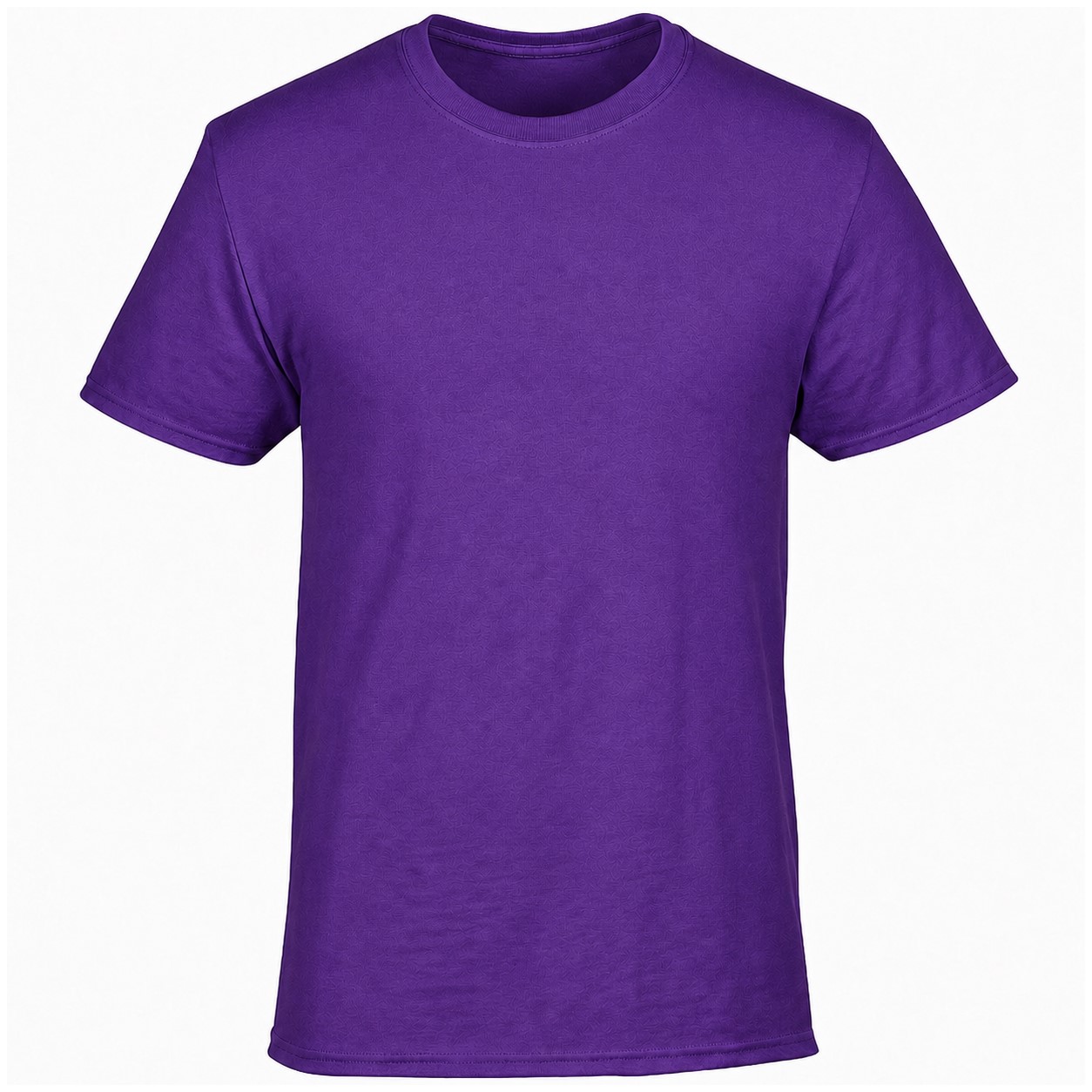 Cotton Polyester Short Sleeve T Shirt — Purple