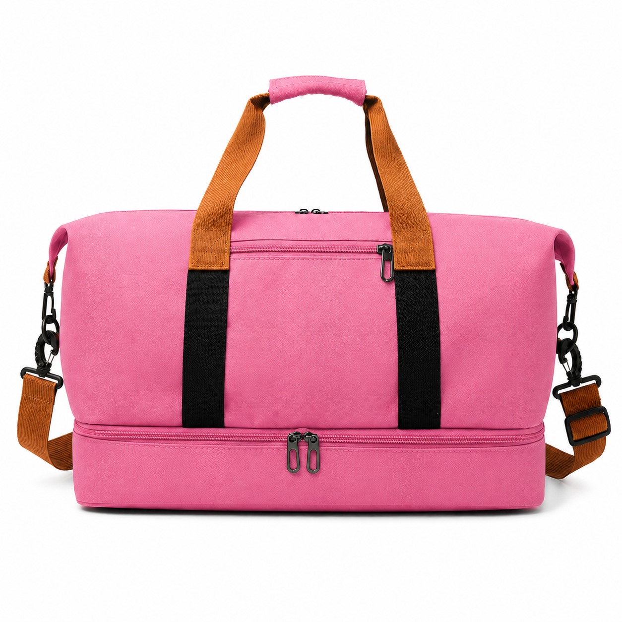 18.1-Inch Shoe Compartment Duffel Bag — Pink