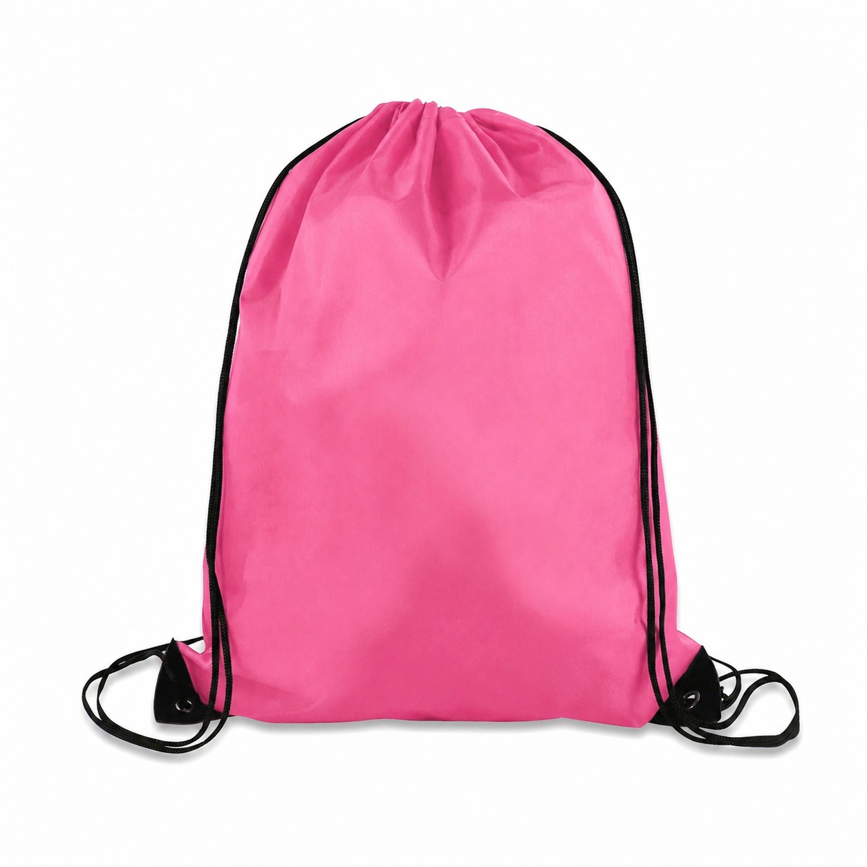 210D Polyester Drawstring Bag — Pink