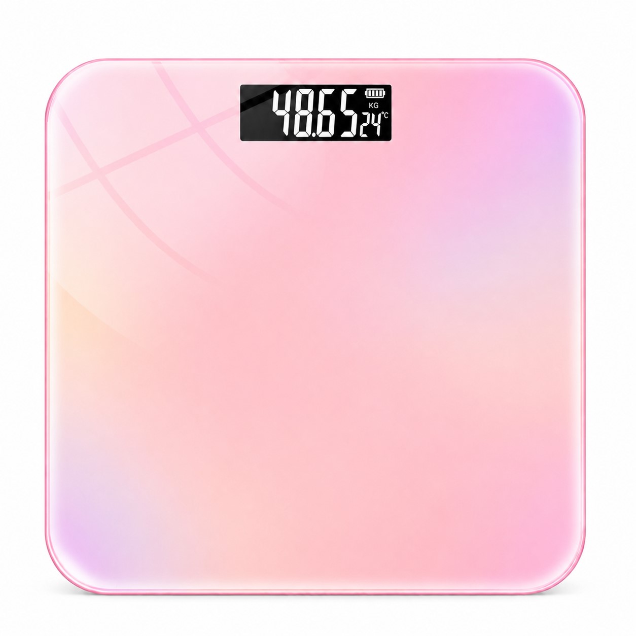 Smart Plastic Bathroom Scale — Aurora Pink