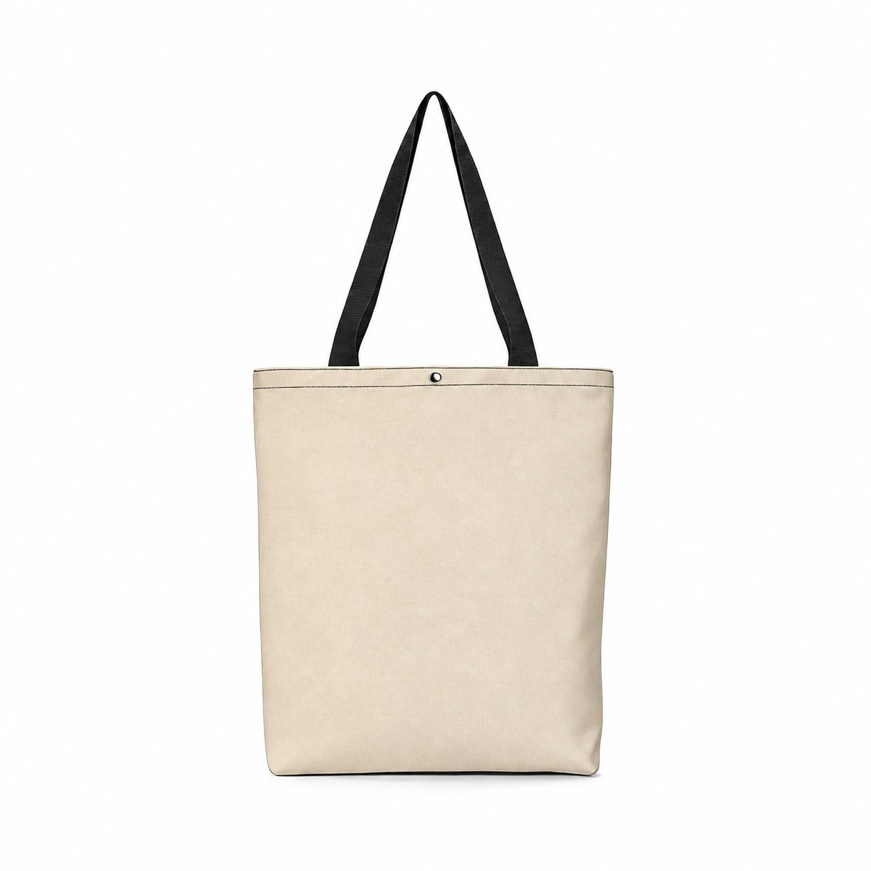 600D Polyester Gusseted Tote Bag — Natural Beige