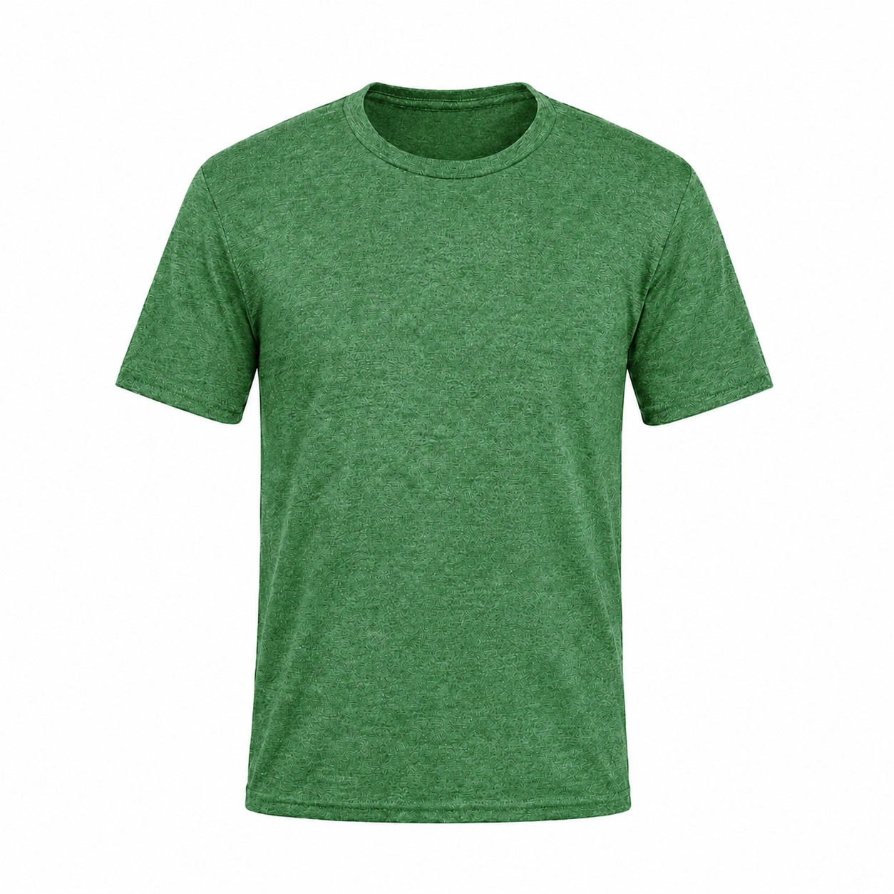 Men's Cotton-Polyester Blend Crewneck T-Shirt — Green