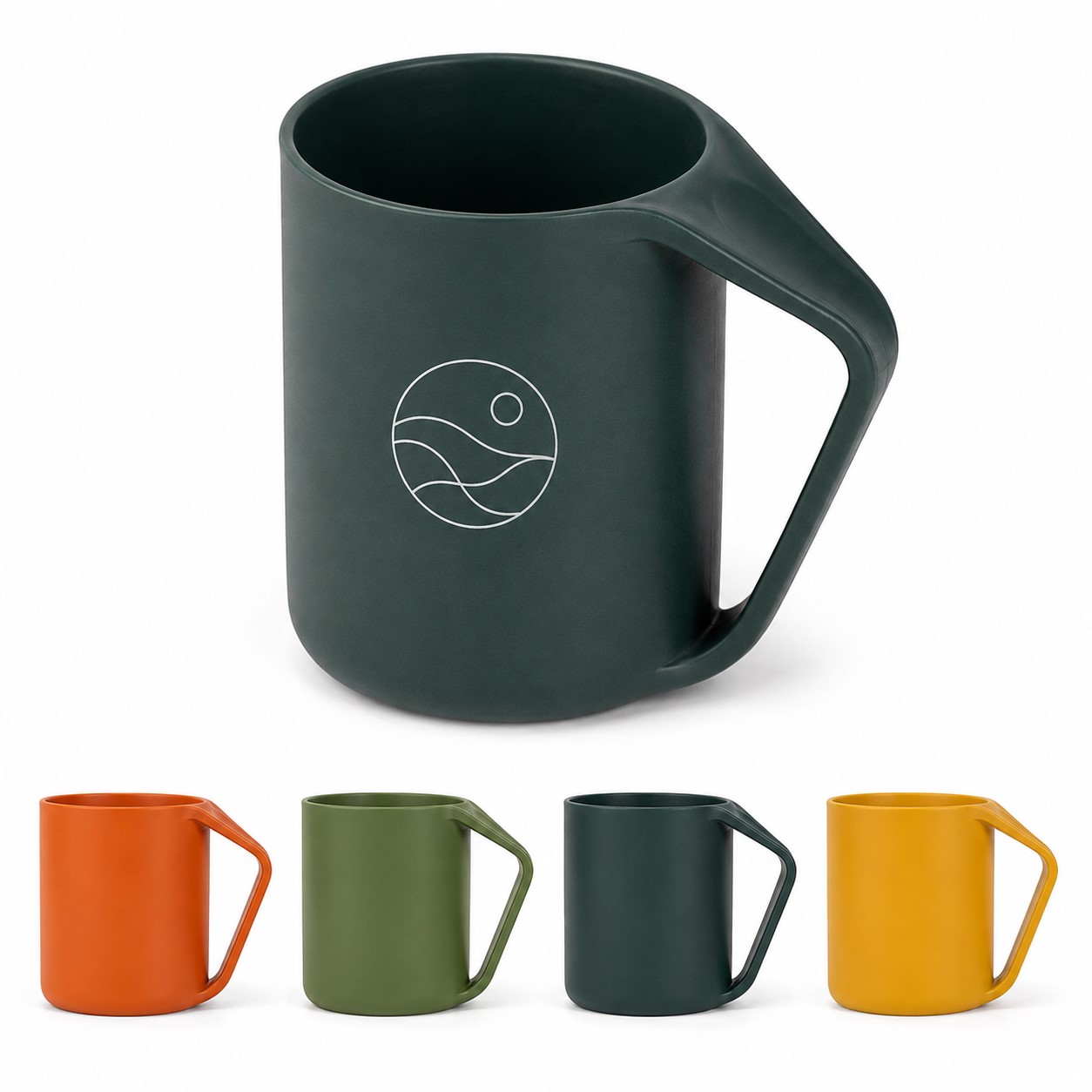 Angled Handle 13 Oz Wheat Straw Cup