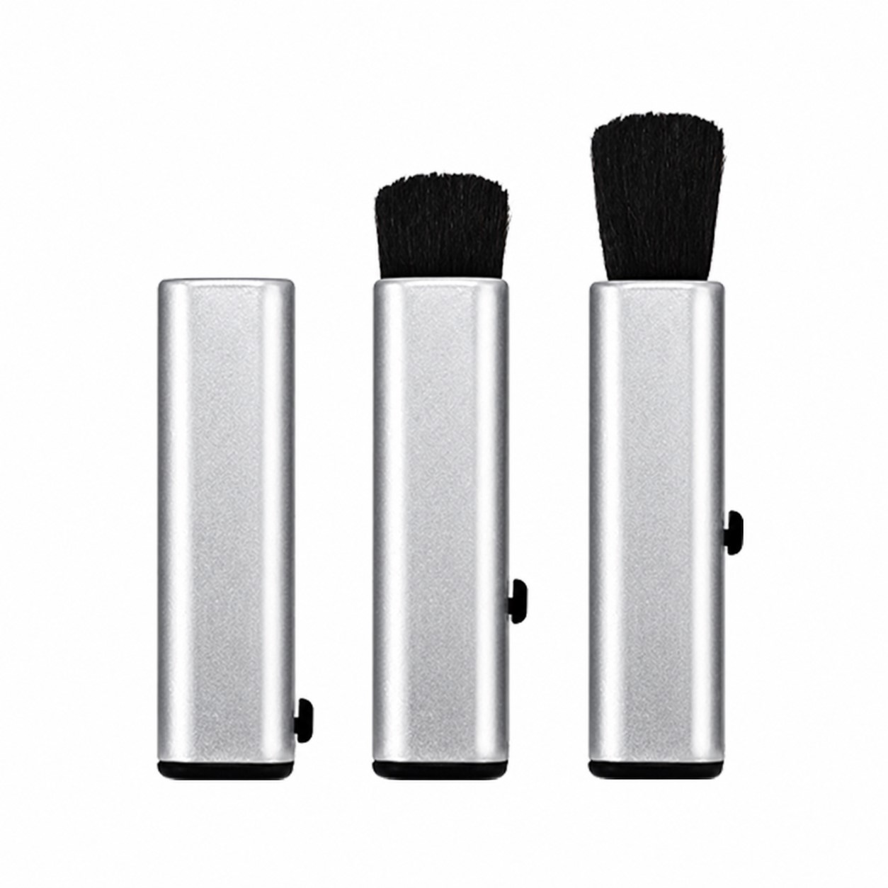 Compact Retractable Dust Brush — Silver