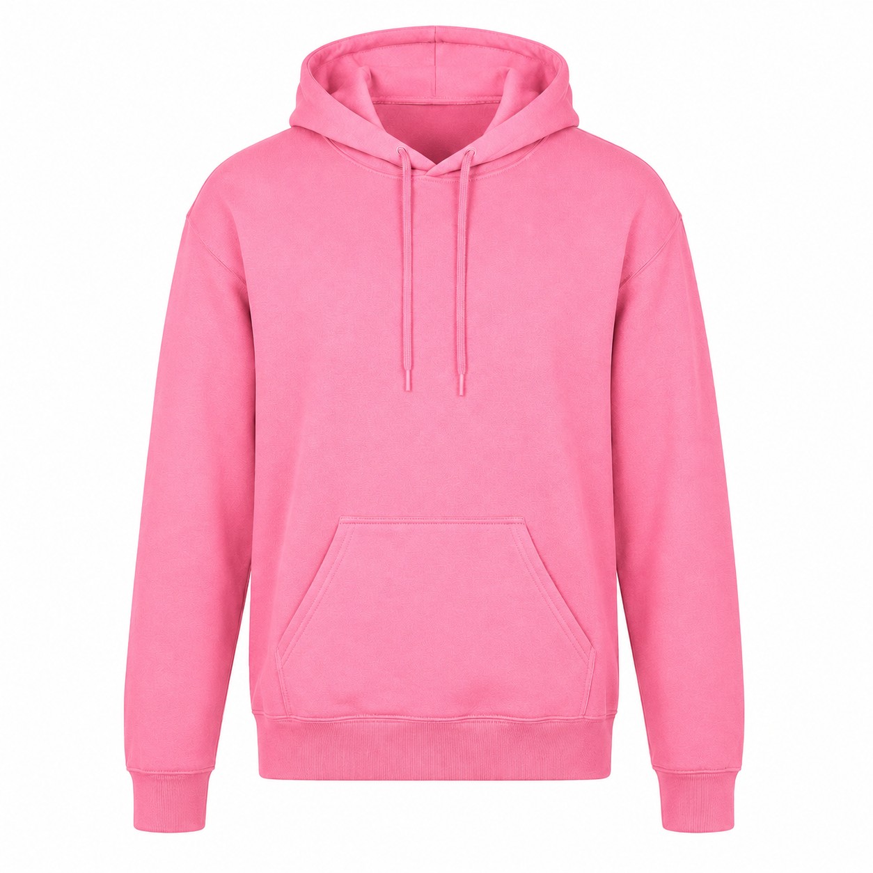 Cotton Polyester Fleece Pullover Hoodie — Pink