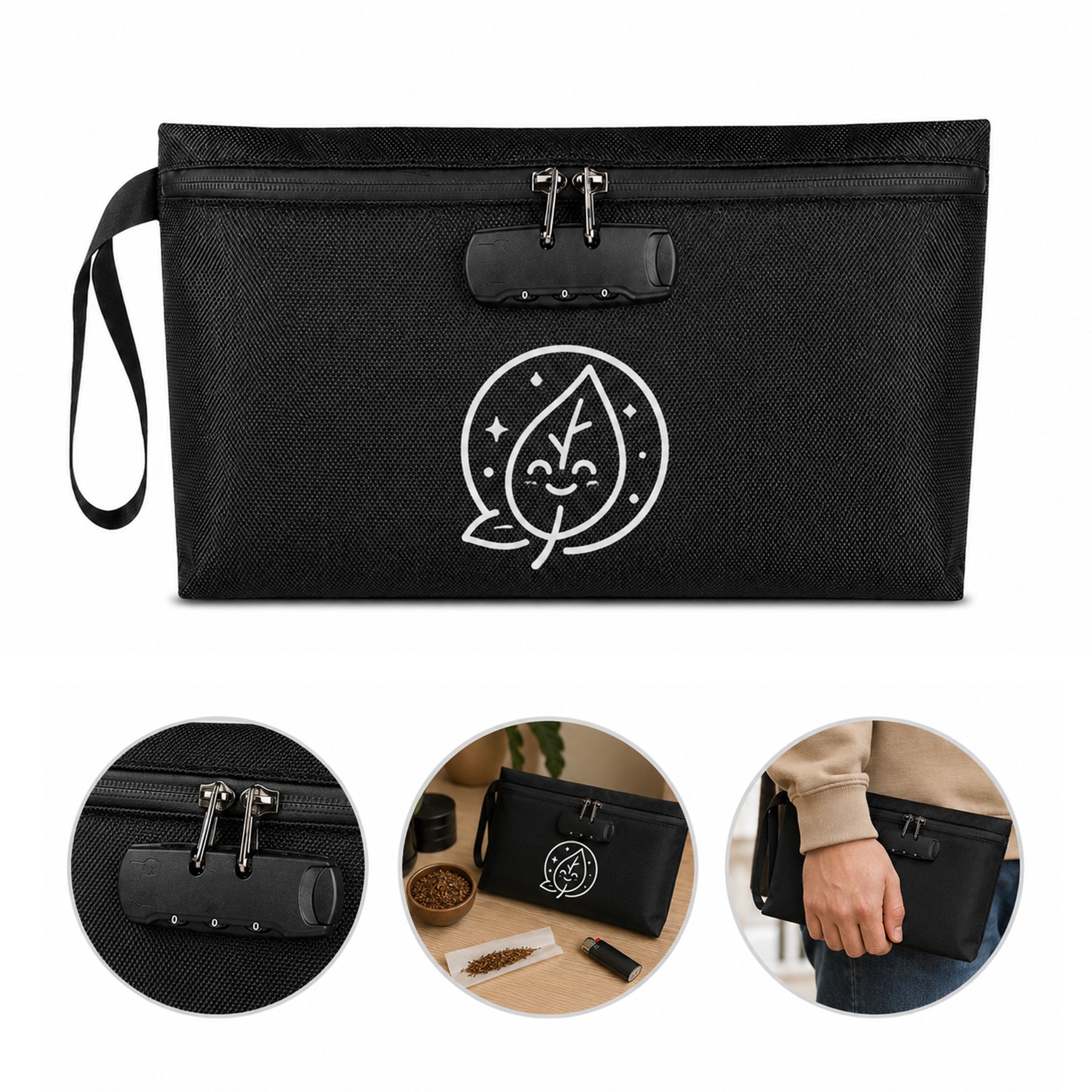 Waterproof Carbon Lined Locking Tobacco Pouch