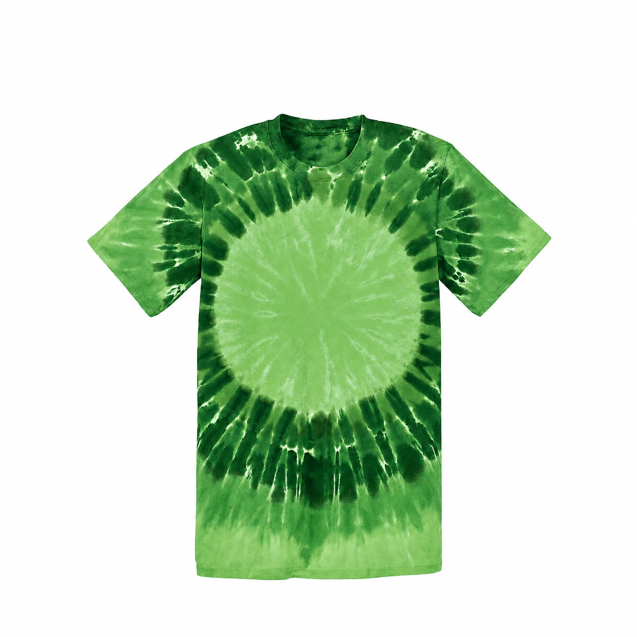 Rainbow Cotton Tie Dye Shirt — Green