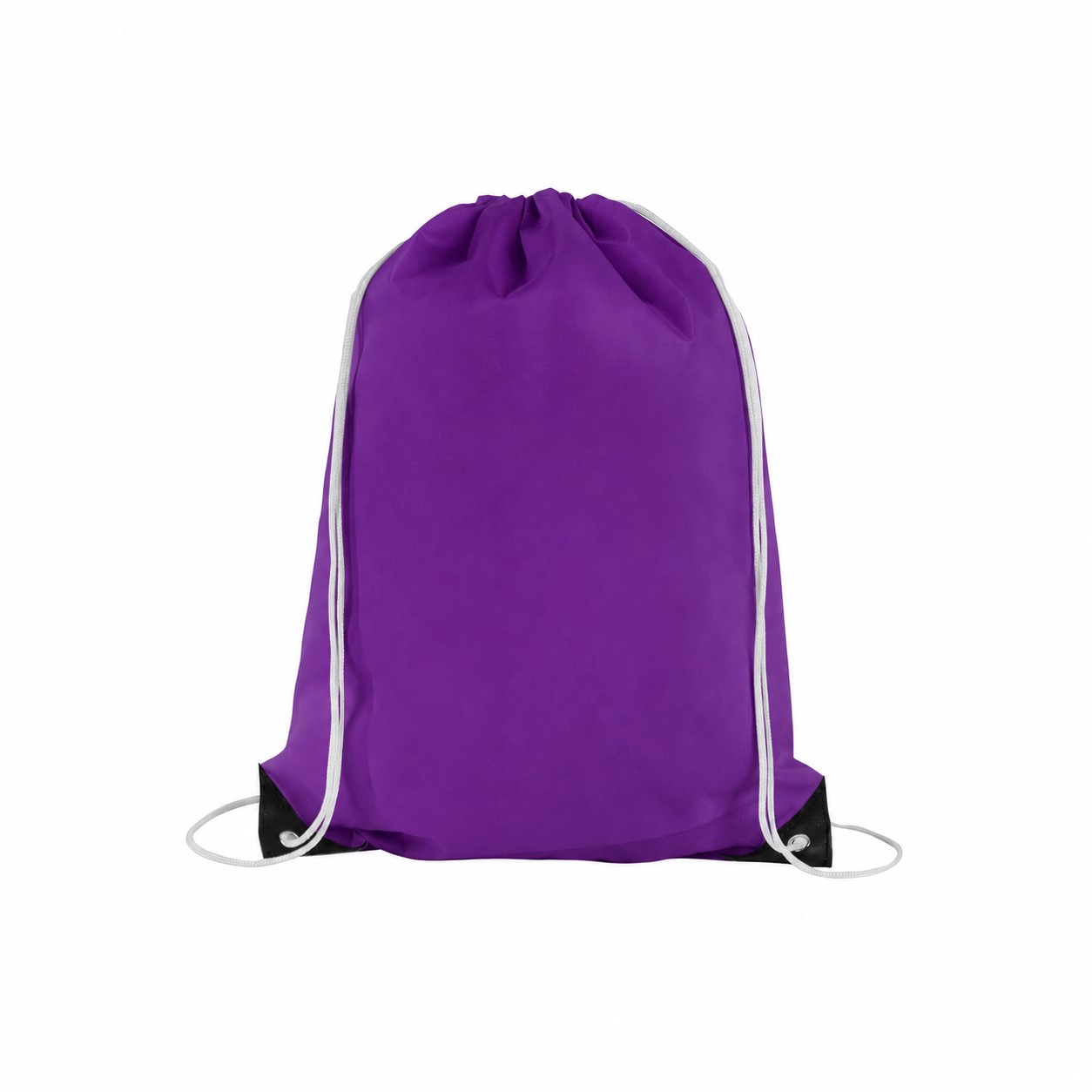 210D Polyester 14" Drawstring Bag — Purple