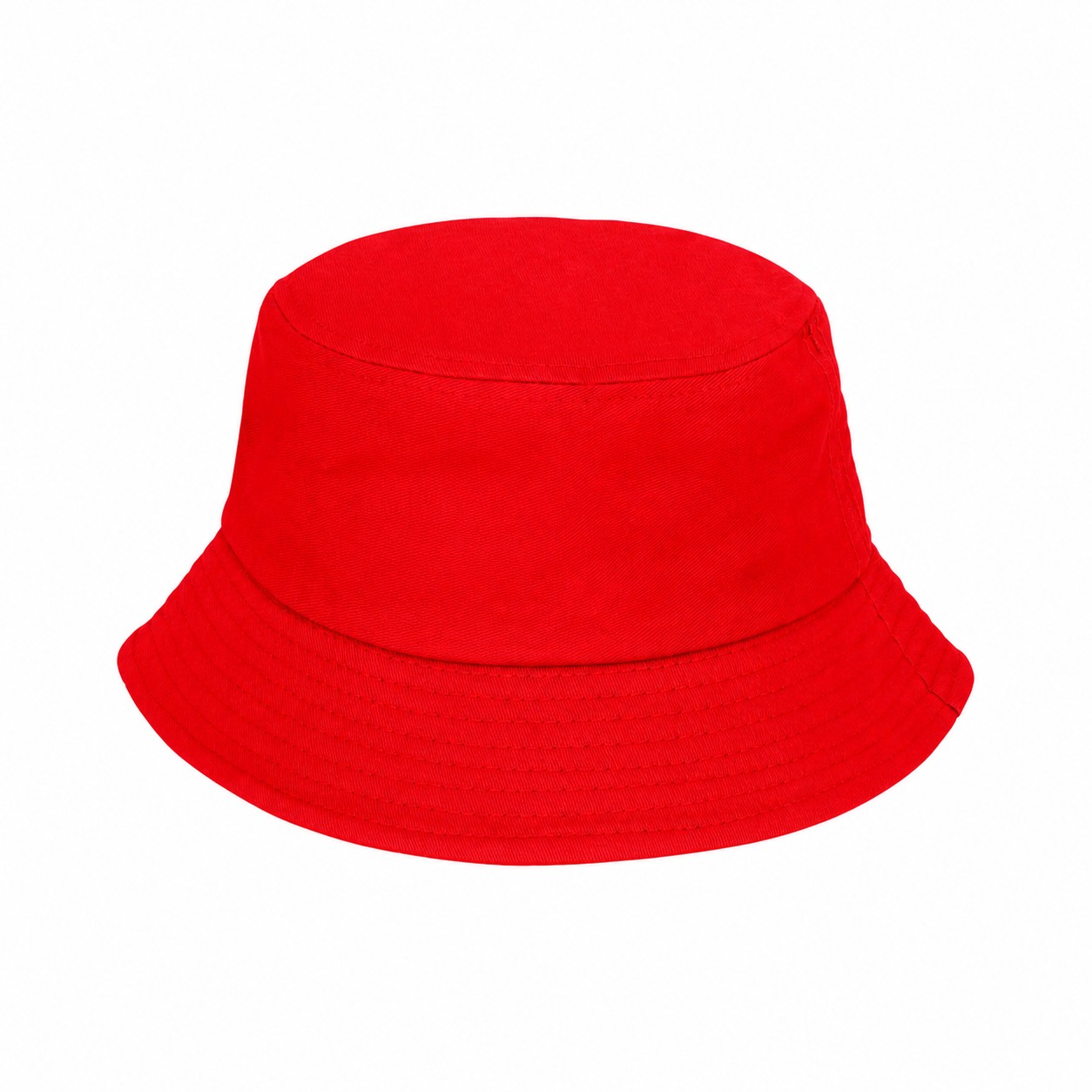 Cotton Twill Bucket Hat — Red
