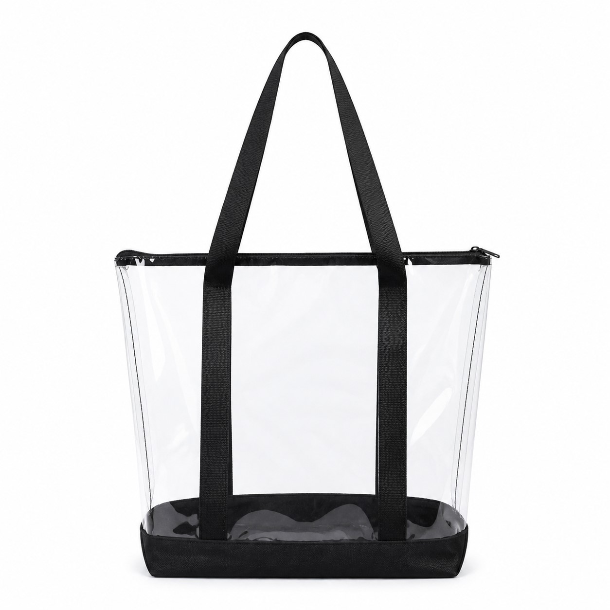 Clear PVC Tote With Reinforced Nylon Base — view 2