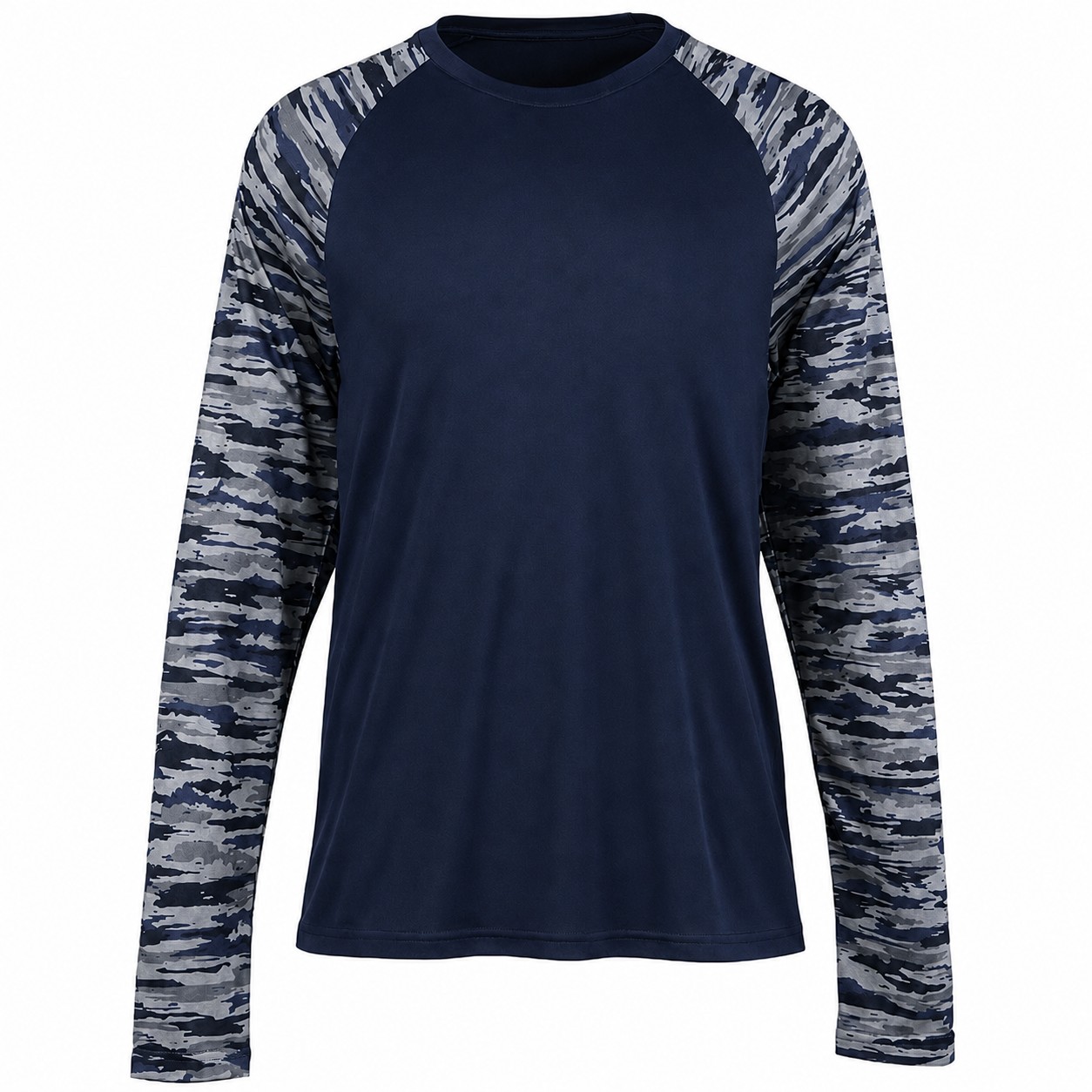 Camo Colorblock Polyester Long Sleeve Shirt — view 2