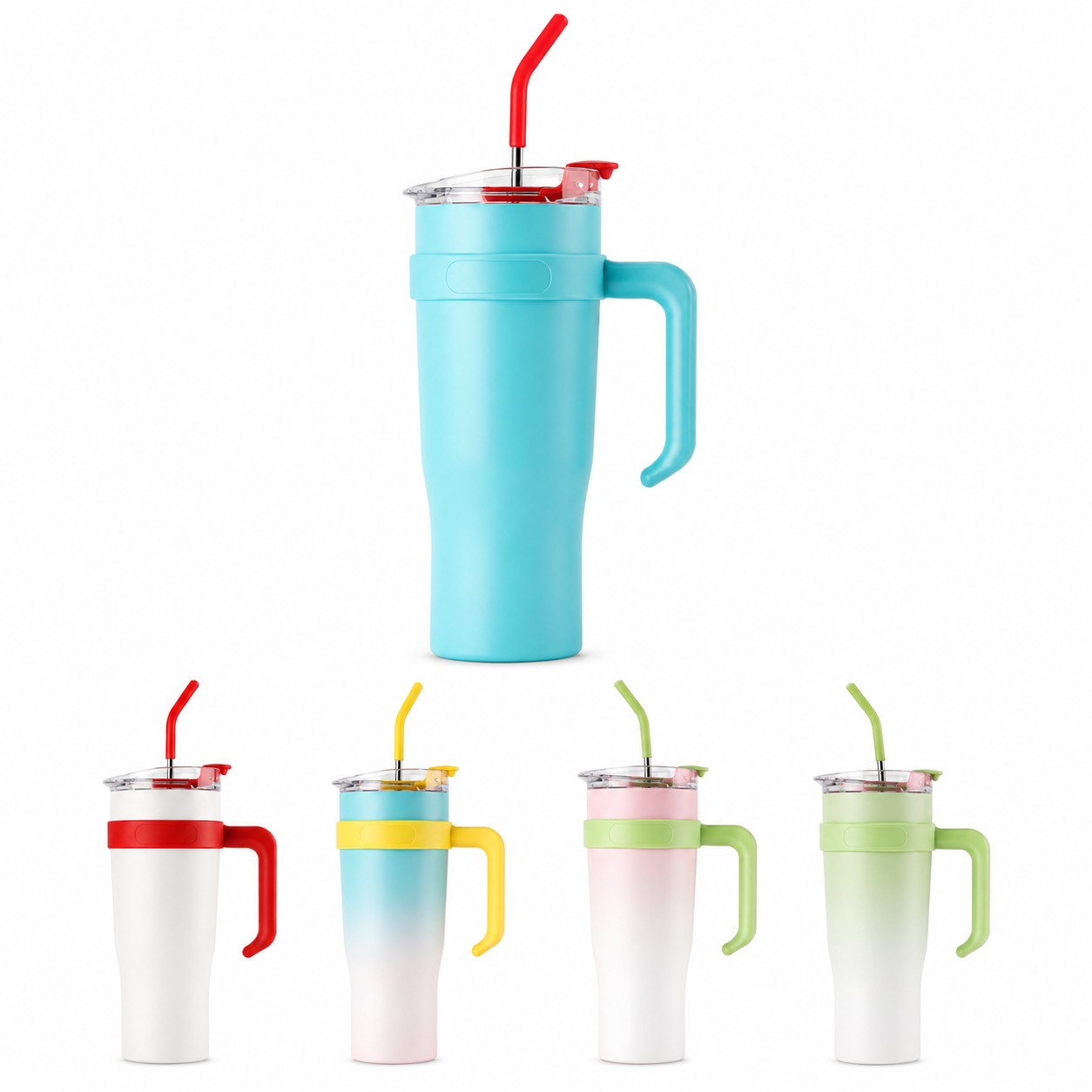Large Handled Insulated Stainless Tumbler
