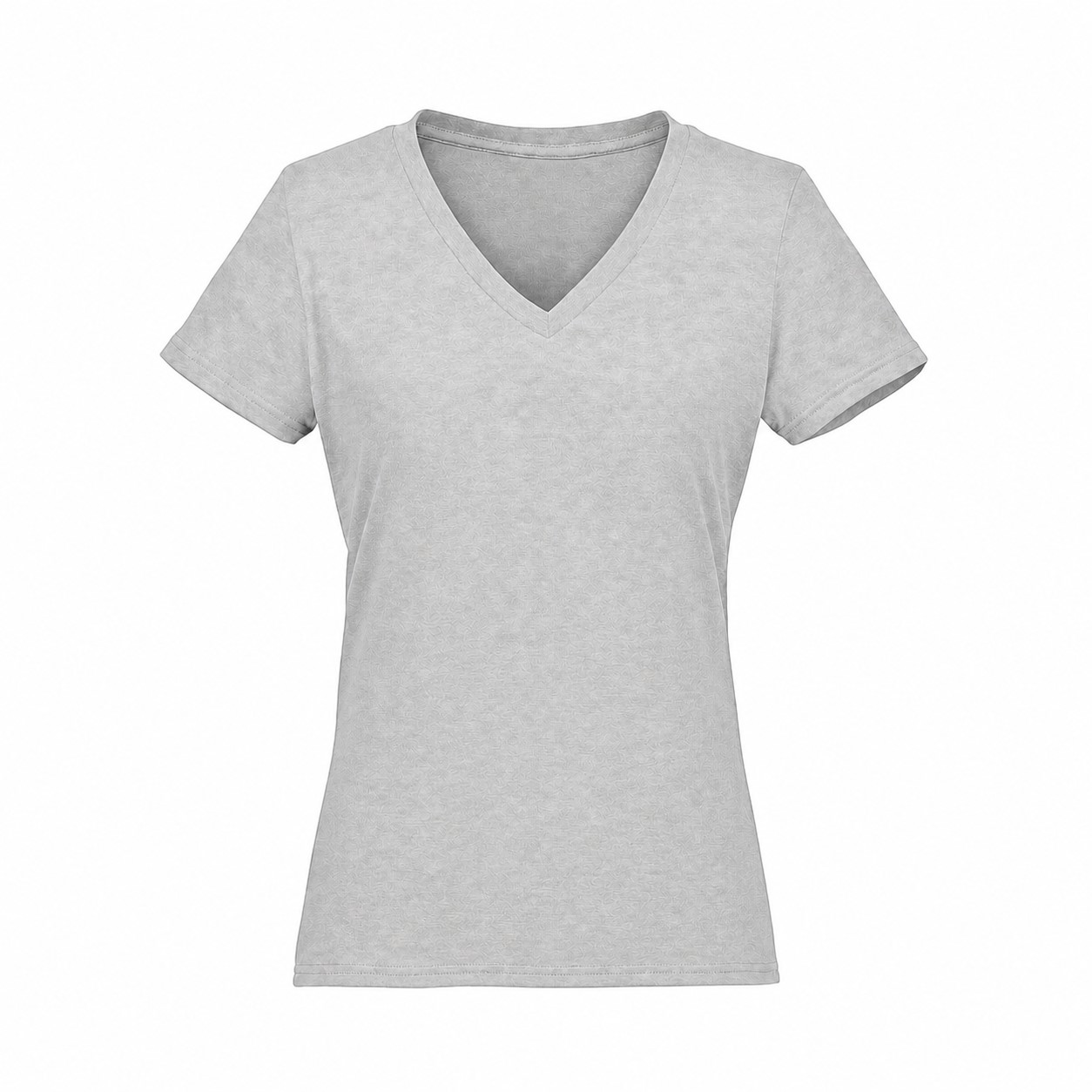 Ladies Tri Blend V Neck Tee — Silver