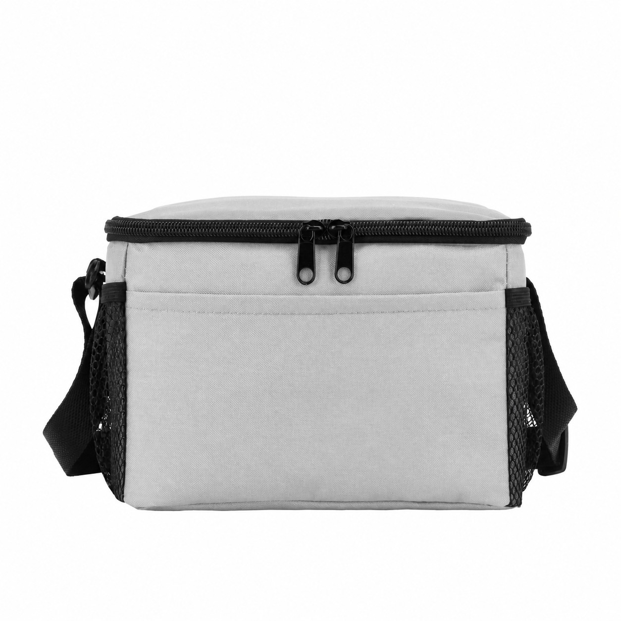 Zippered Storage Lunch Cooler — Light Gray