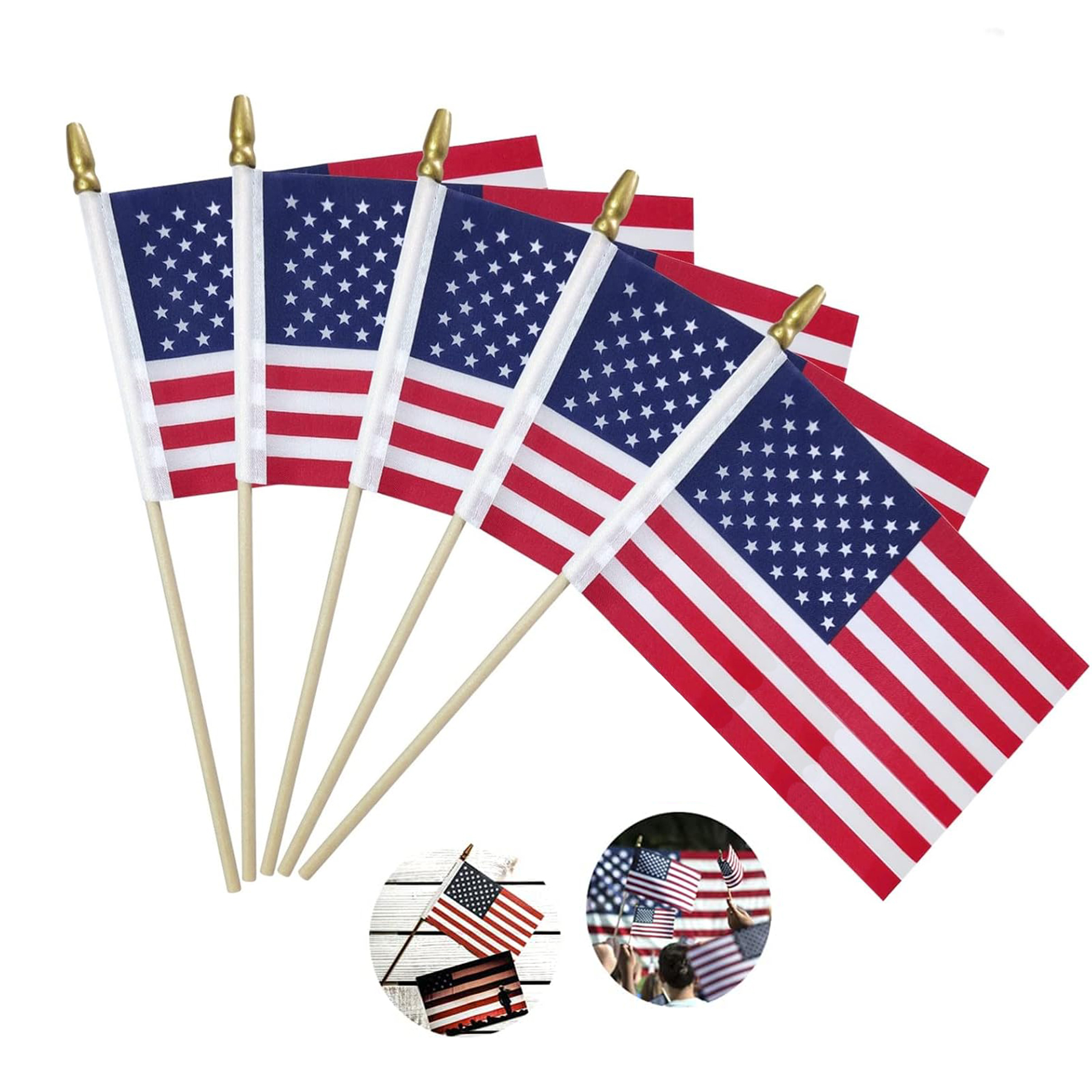 Polyester Handheld American Flag