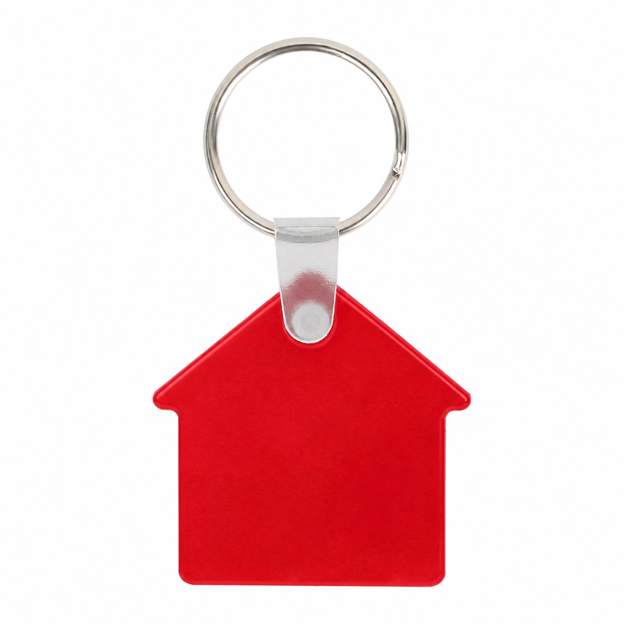 House Shape PVC Key Tag — Red
