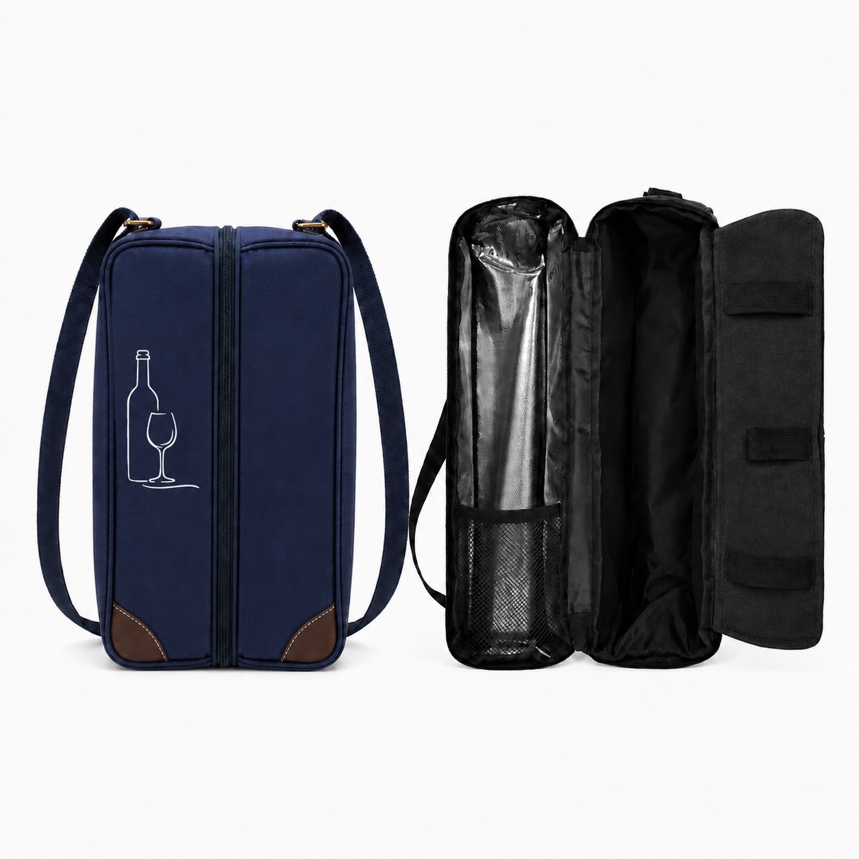 Two Bottle Canvas Wine Bag