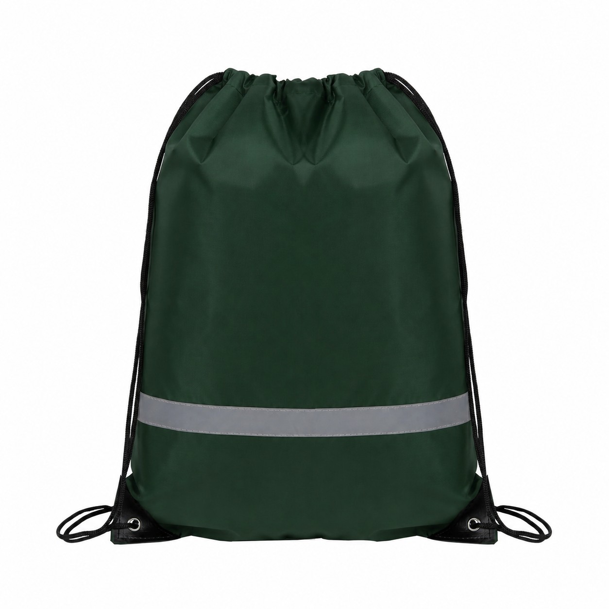 210D Polyester Drawstring Bag — Forest Green