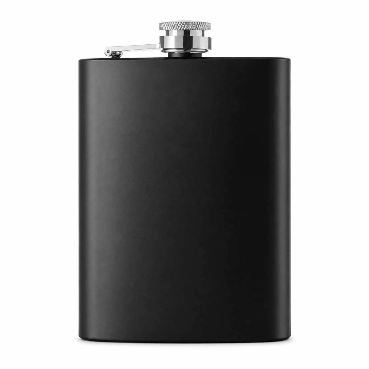 Attached Cap 8 Oz Stainless Steel Hip Flask — view 2