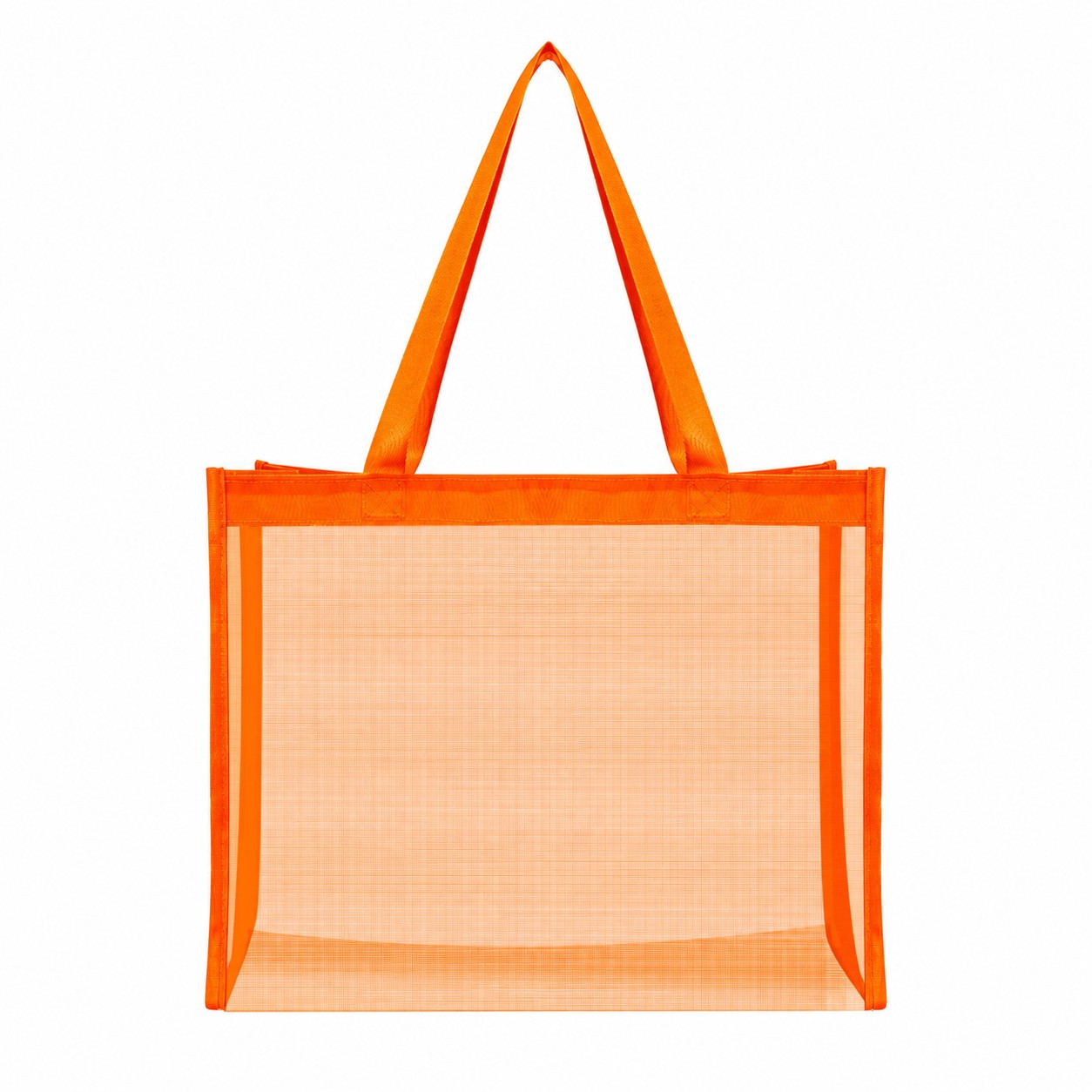 Nylon Reinforced Handles Tote Bag — Orange