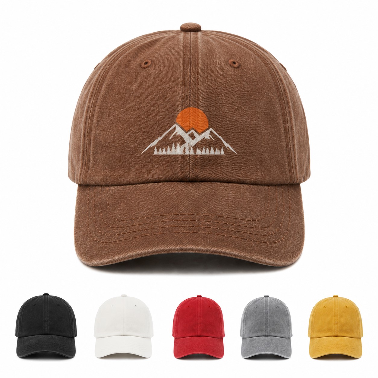 Washed Cotton Adjustable Baseball Cap