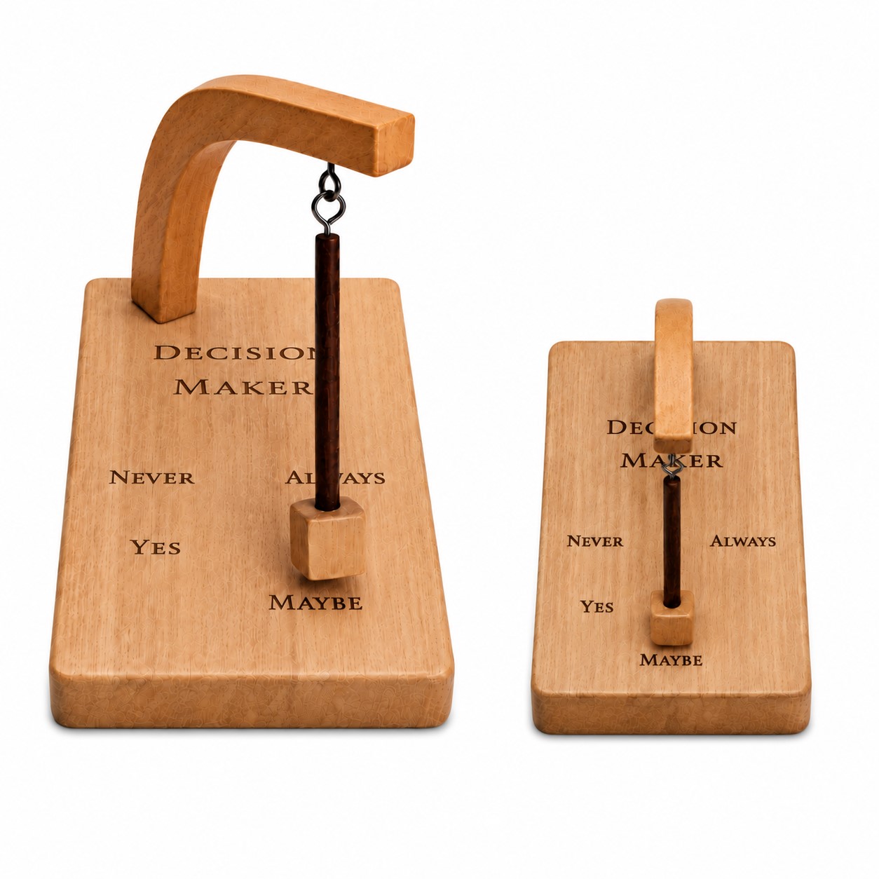 Pendulum Wood Desktop Decision Maker