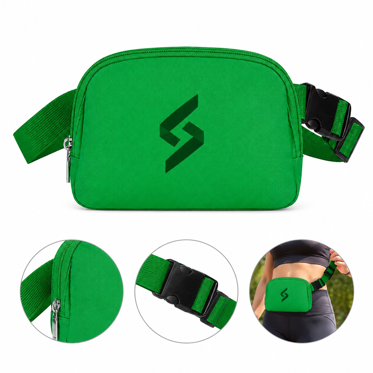 Polyester Adjustable Waist And Crossbody Pack