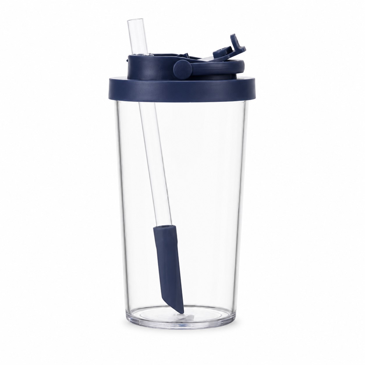 24 Oz Plastic Cup With Telescopic Straw — view 2