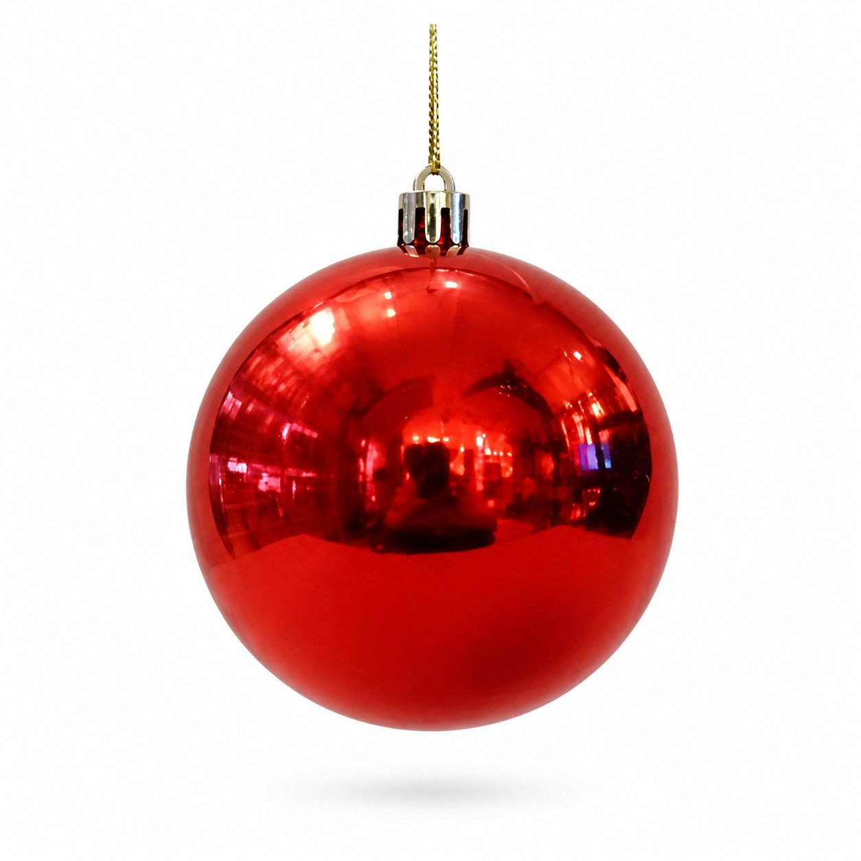 Glossy Plastic Holiday Ornament Ball — view 2