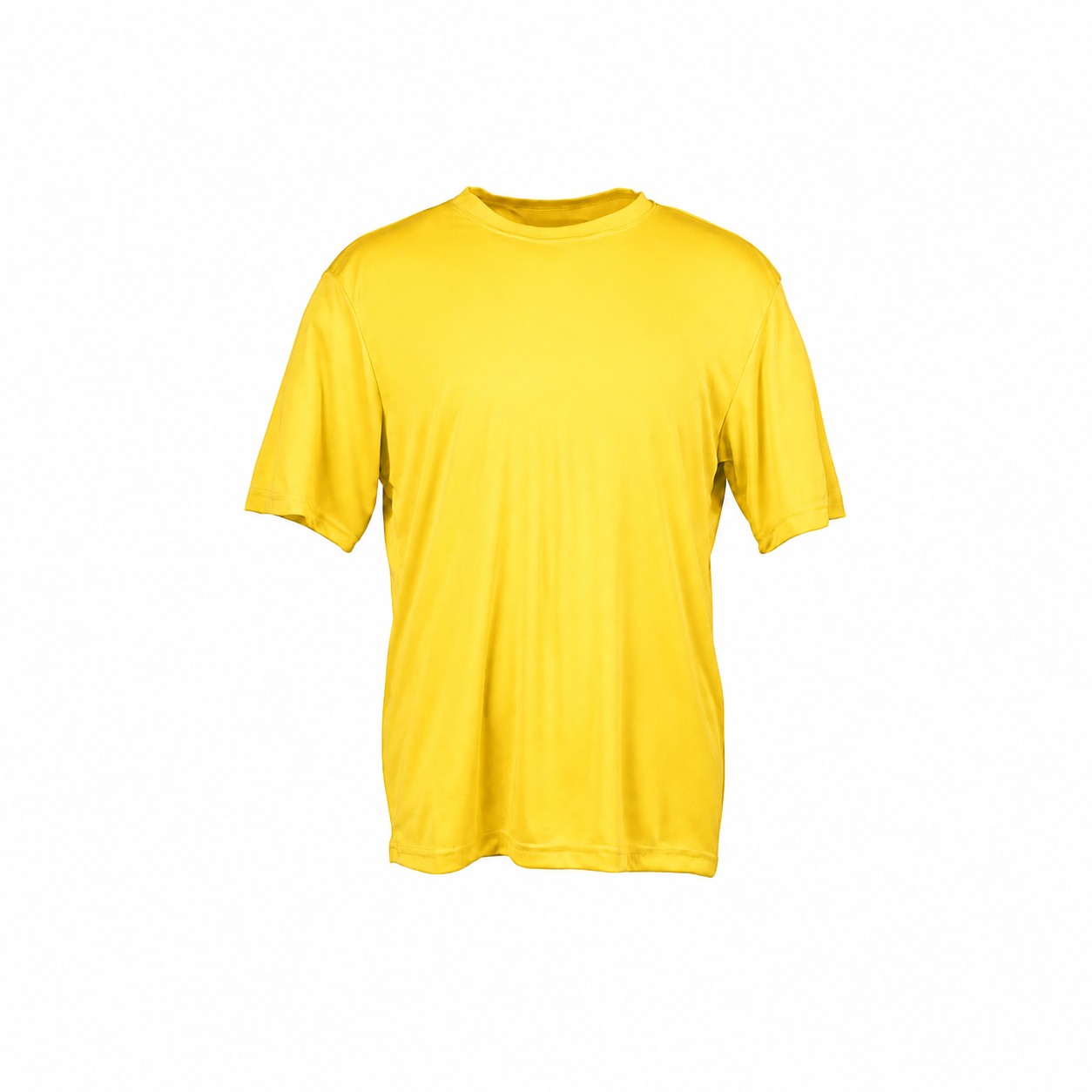Men's Polyester Athletic T-Shirt — Yellow