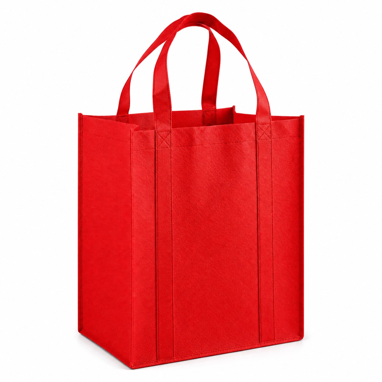 Reinforced Polypropylene Shopping Tote — Red