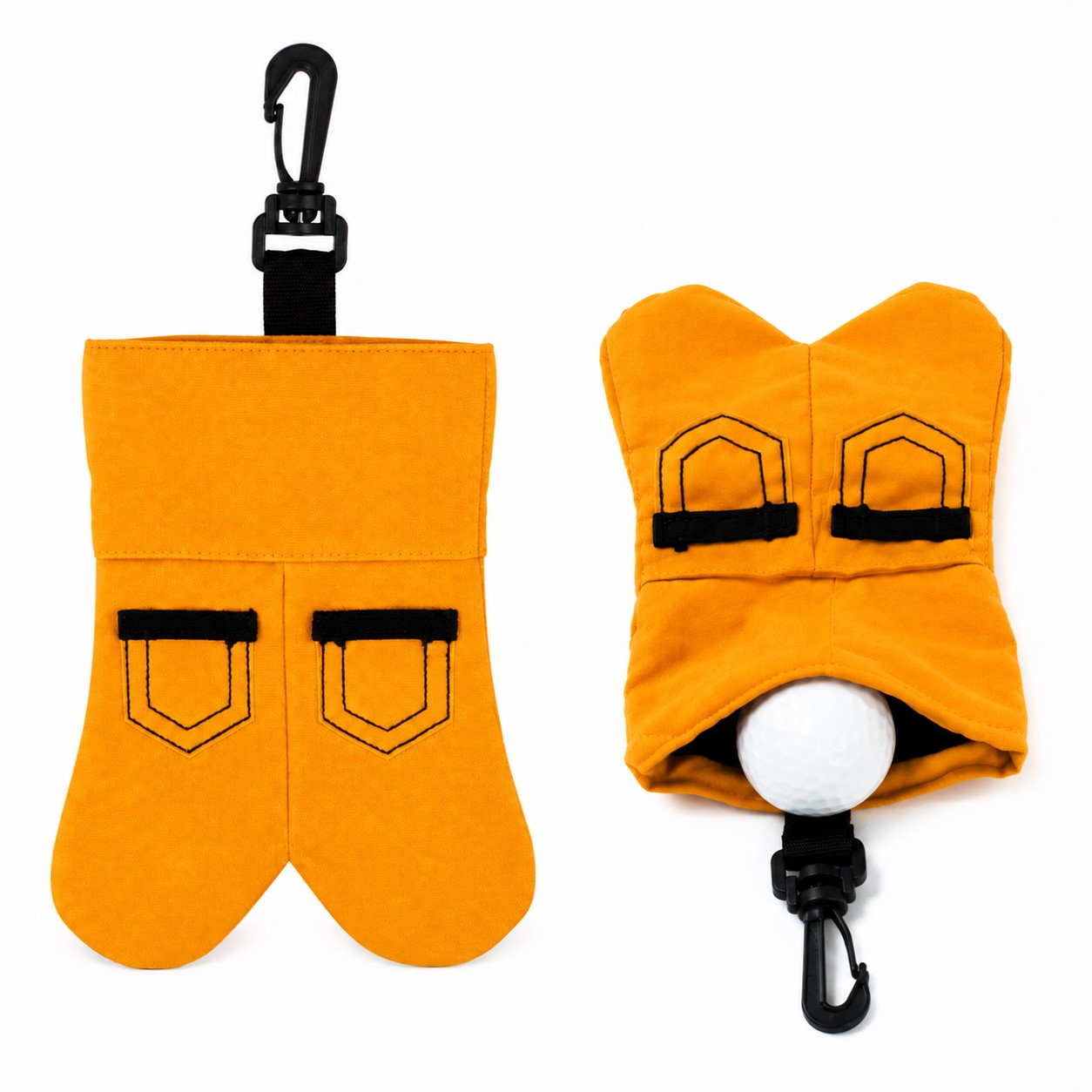 Nylon Golf Ball Pouch With Swivel Clip