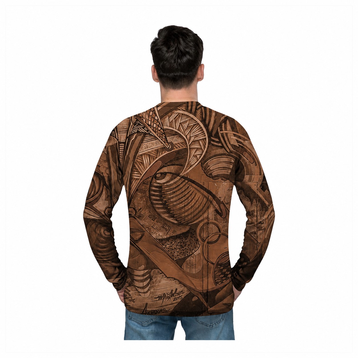 Long Sleeve Performance T-Shirt — Brown