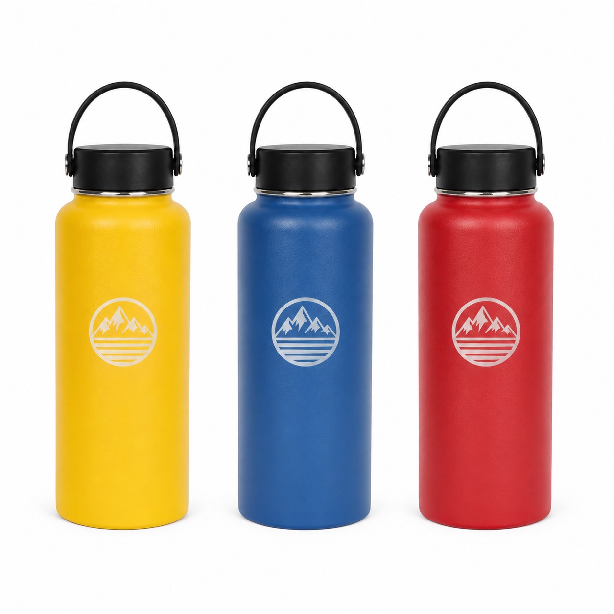 22 Oz Powder Coated Insulated Bottle