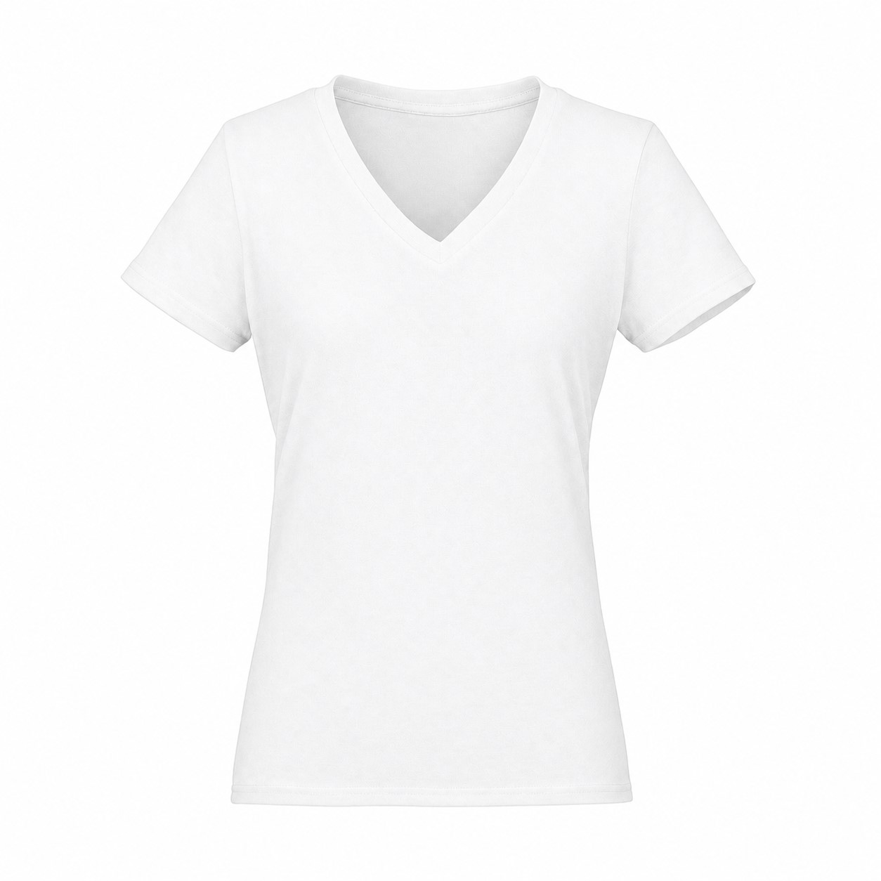Ladies Tri Blend V Neck Tee — White