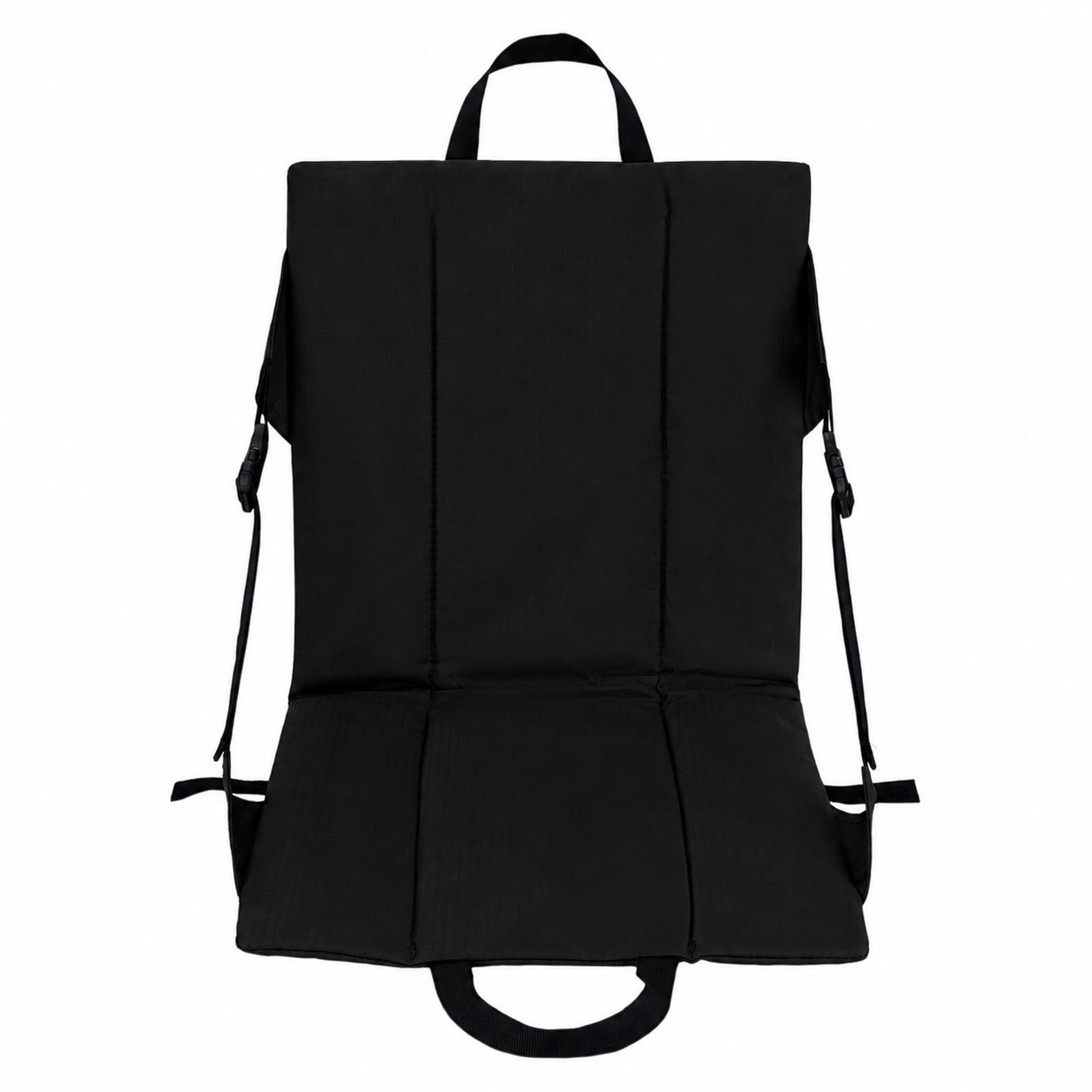 Folding Stadium Seat Cushion With Back Support — Black