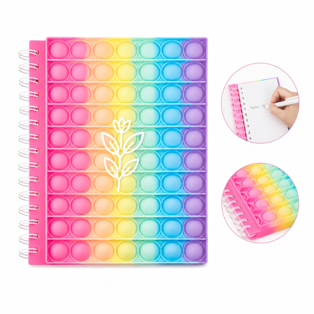 Rainbow Sensory Pop Spiral Journal