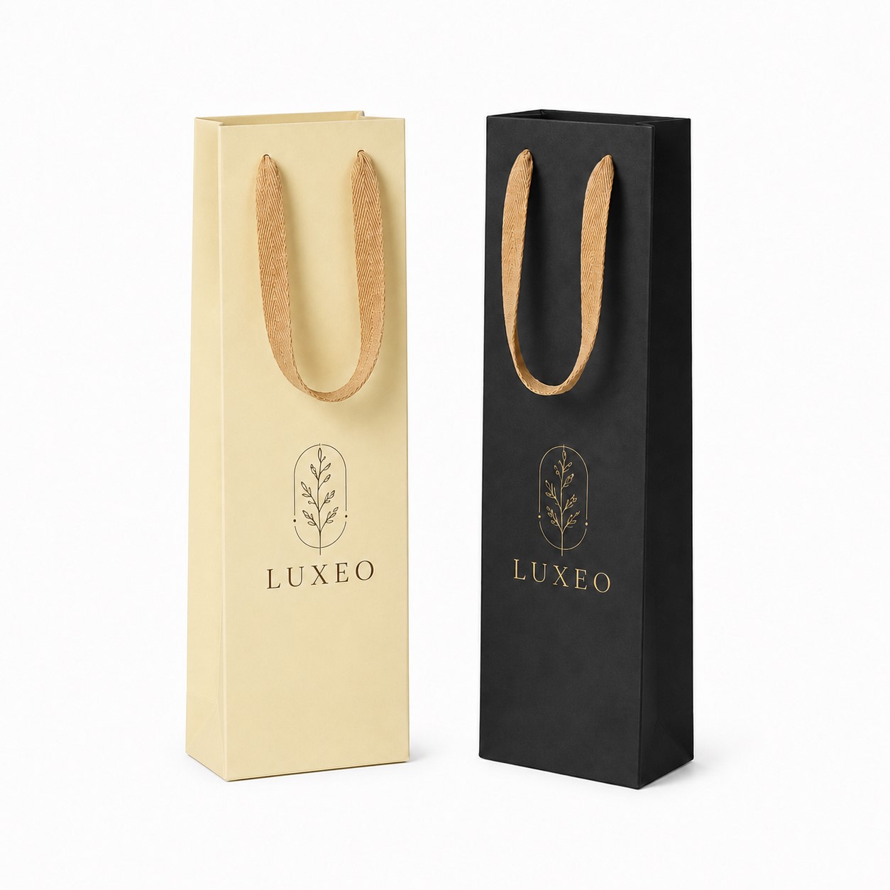 Tall Paper Wine Bottle Gift Bag